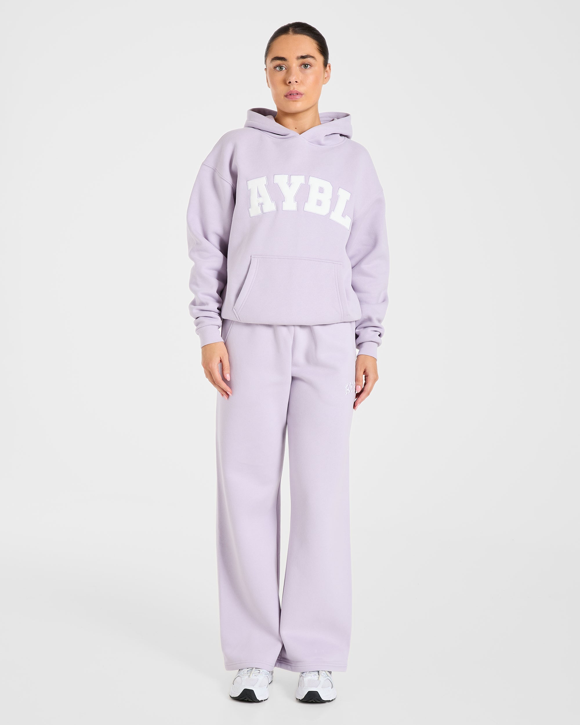 Varsity 2.0 Oversized Straight Leg Joggers - Lilac