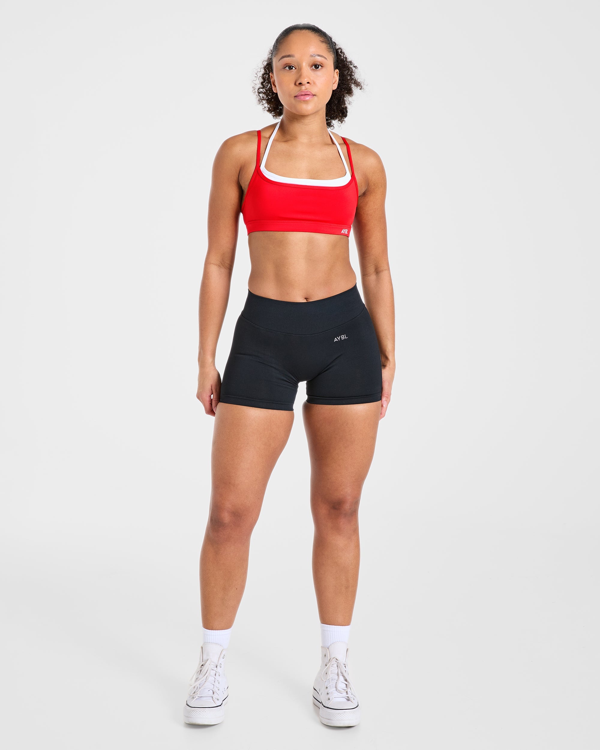 Essential Double Layer Sports Bra - Vibrant Rouge