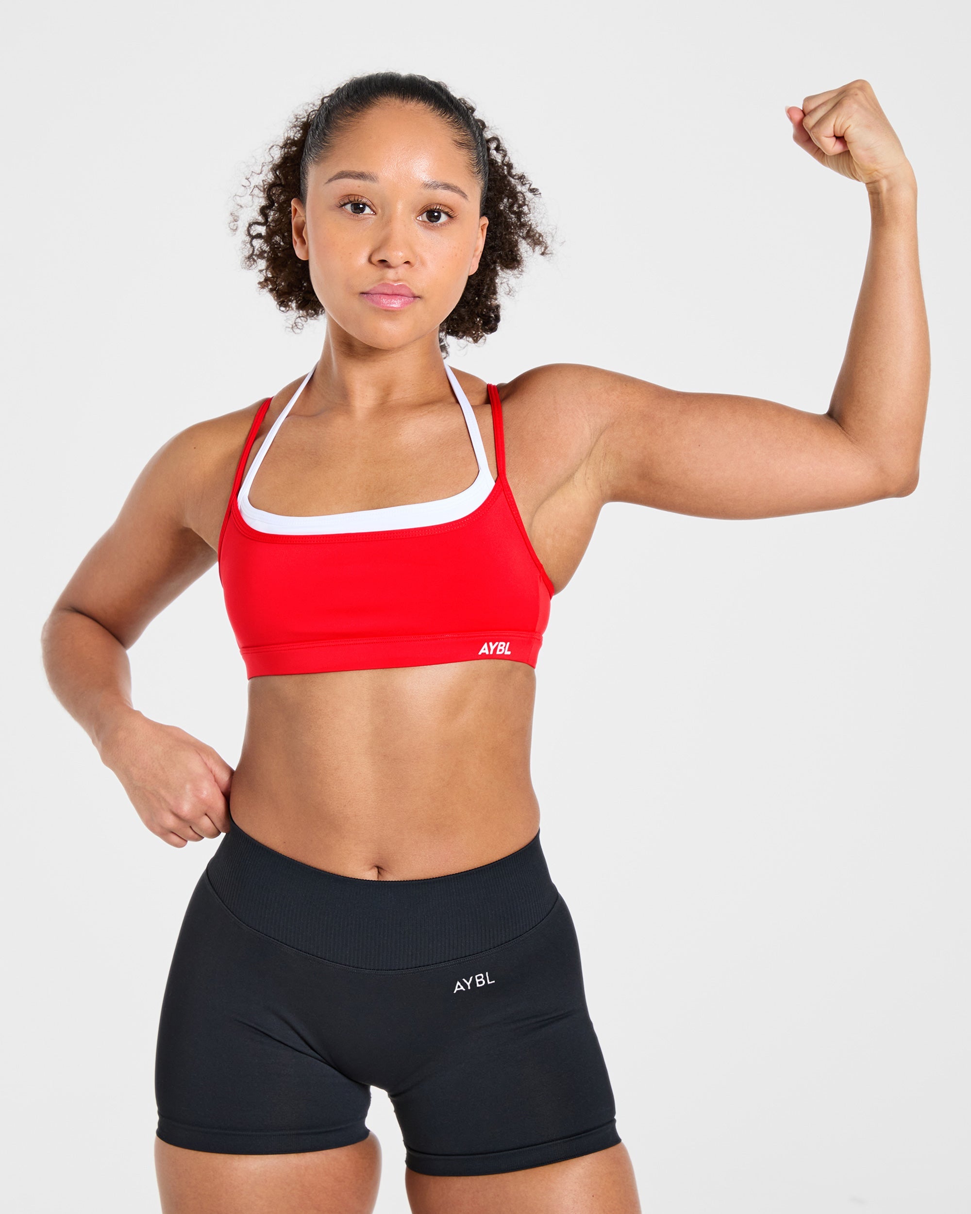 Essential Double Layer Sports Bra - Vibrant Rouge