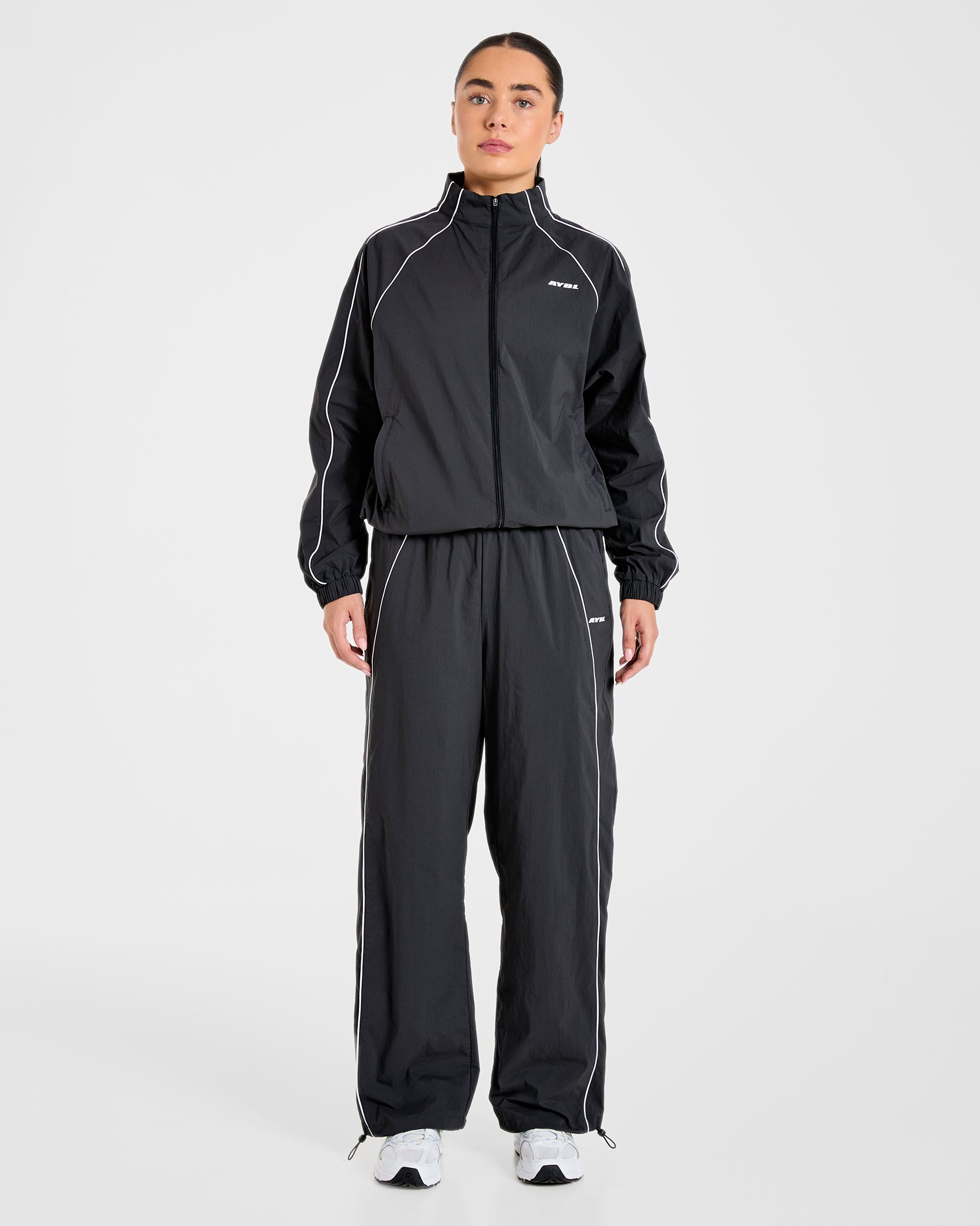 Retro Track Jacket - Noir