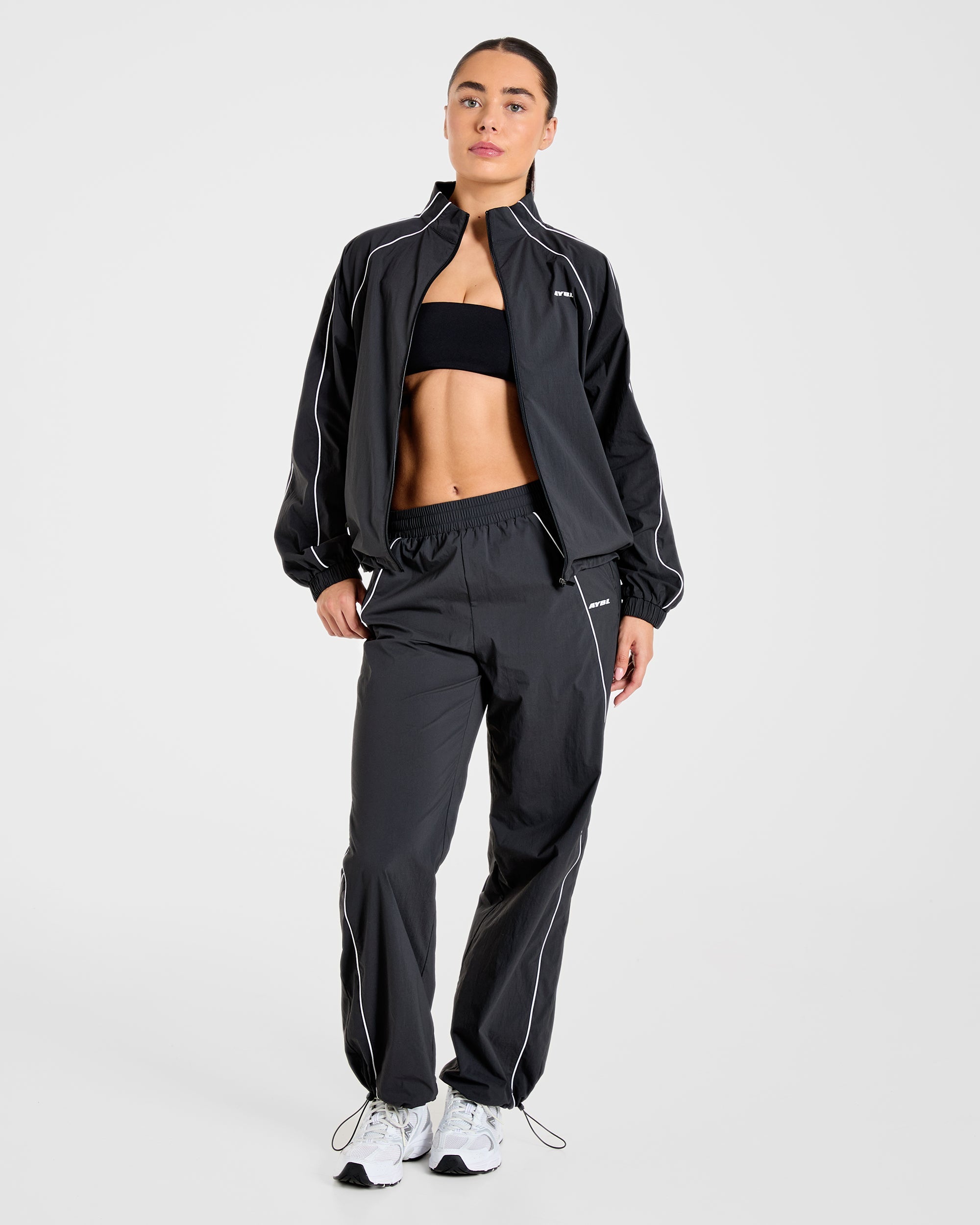 Retro Track Jacket - Noir