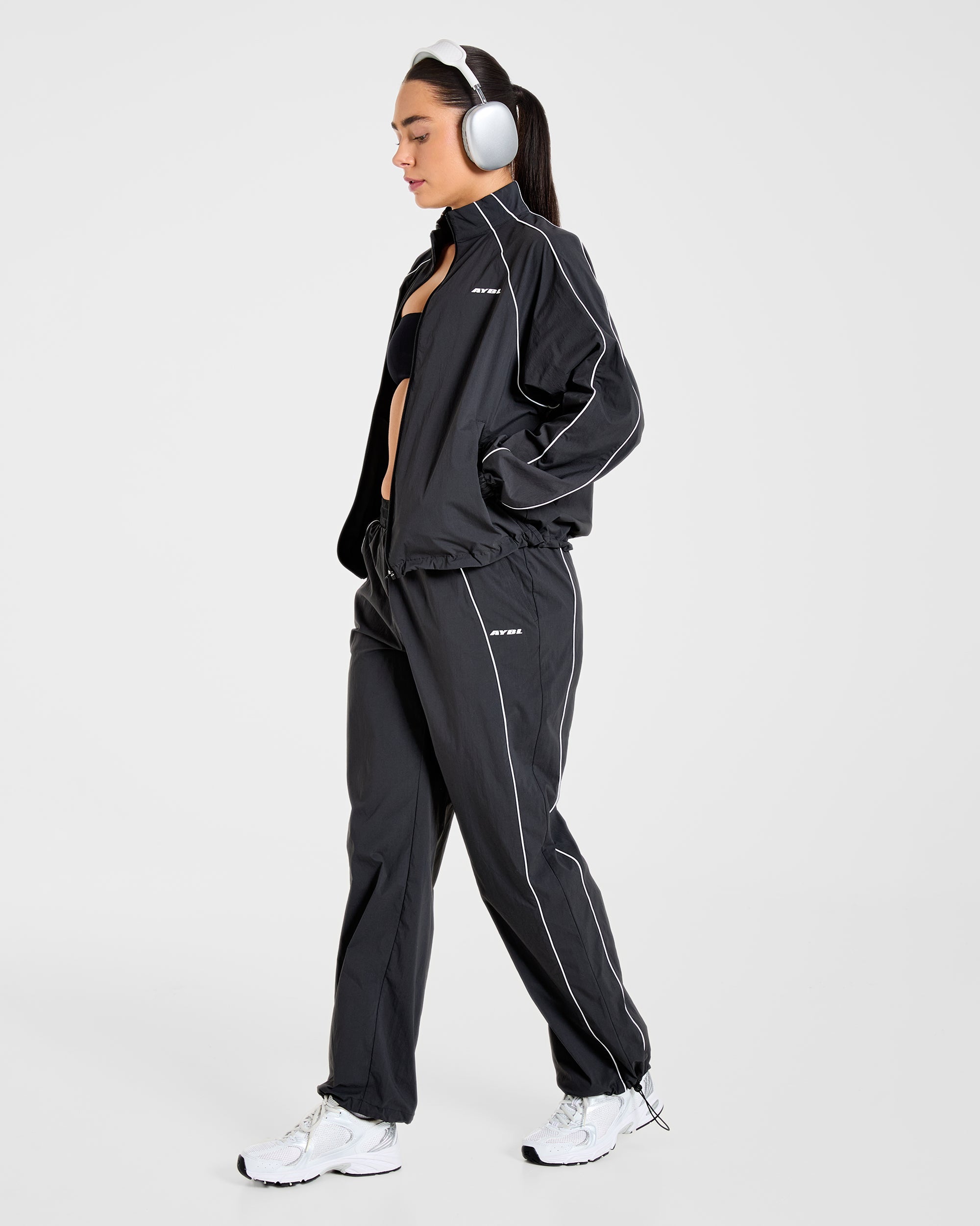 Retro Track Jacket - Noir