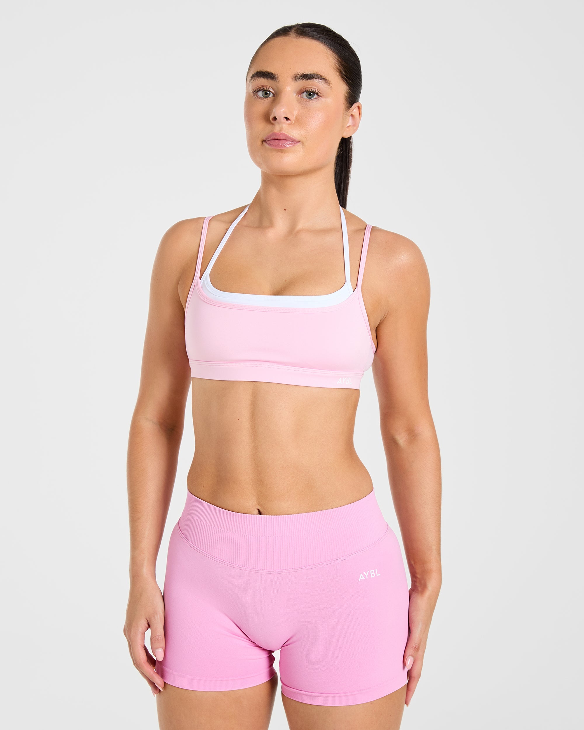 Essential Double Layer Sports Bra - Rose