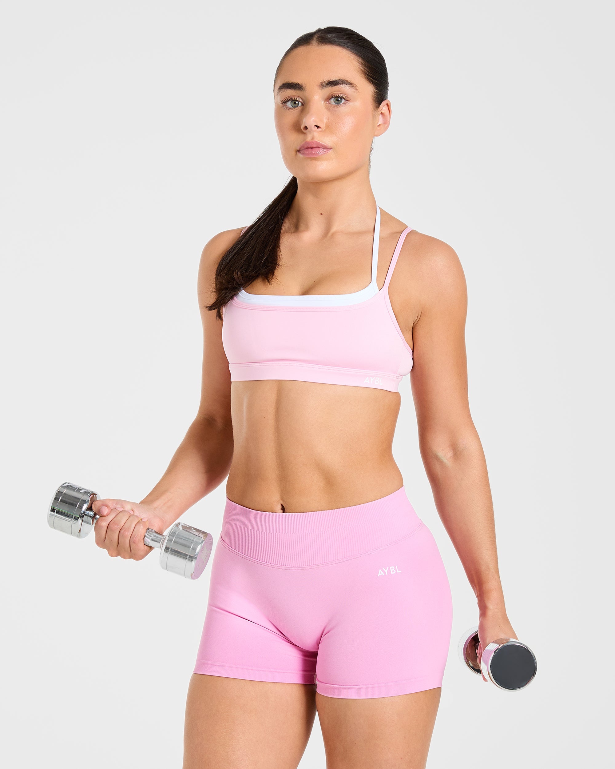 Essential Double Layer Sports Bra - Rose
