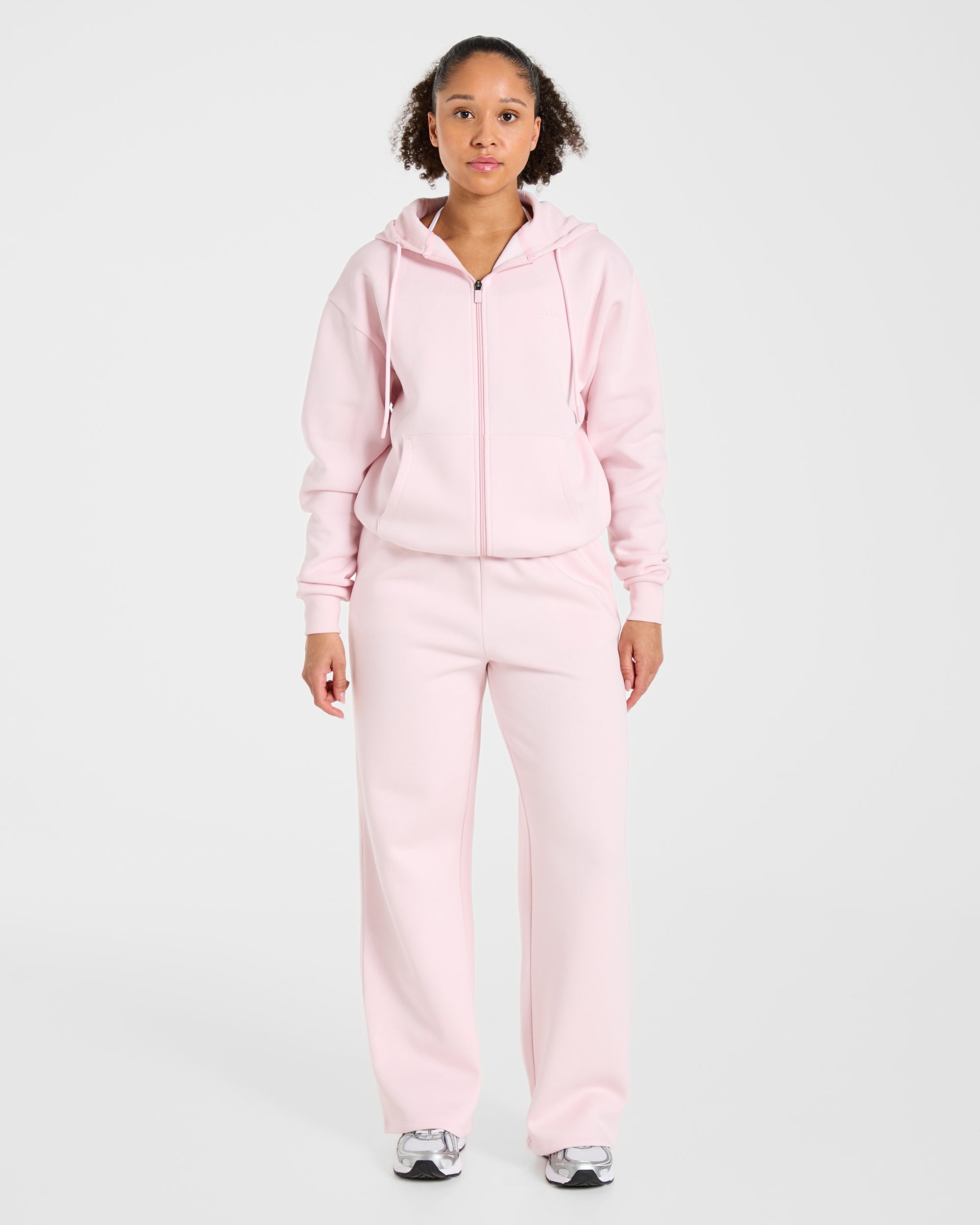 Lifestyle Oversized Straight Leg Joggers - Pastel Rose