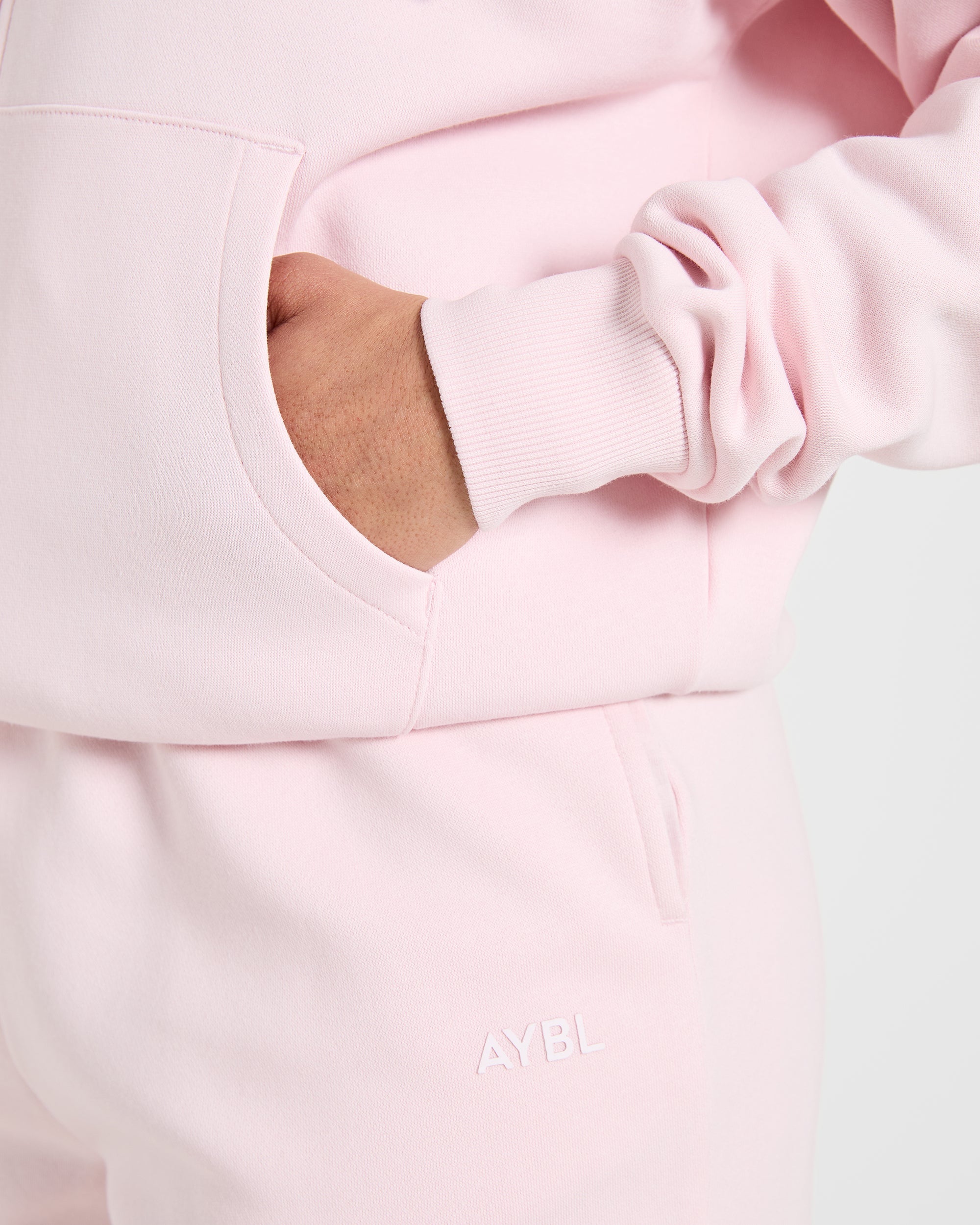 Lifestyle Oversized Zip Up Hoodie - Pastel Rose