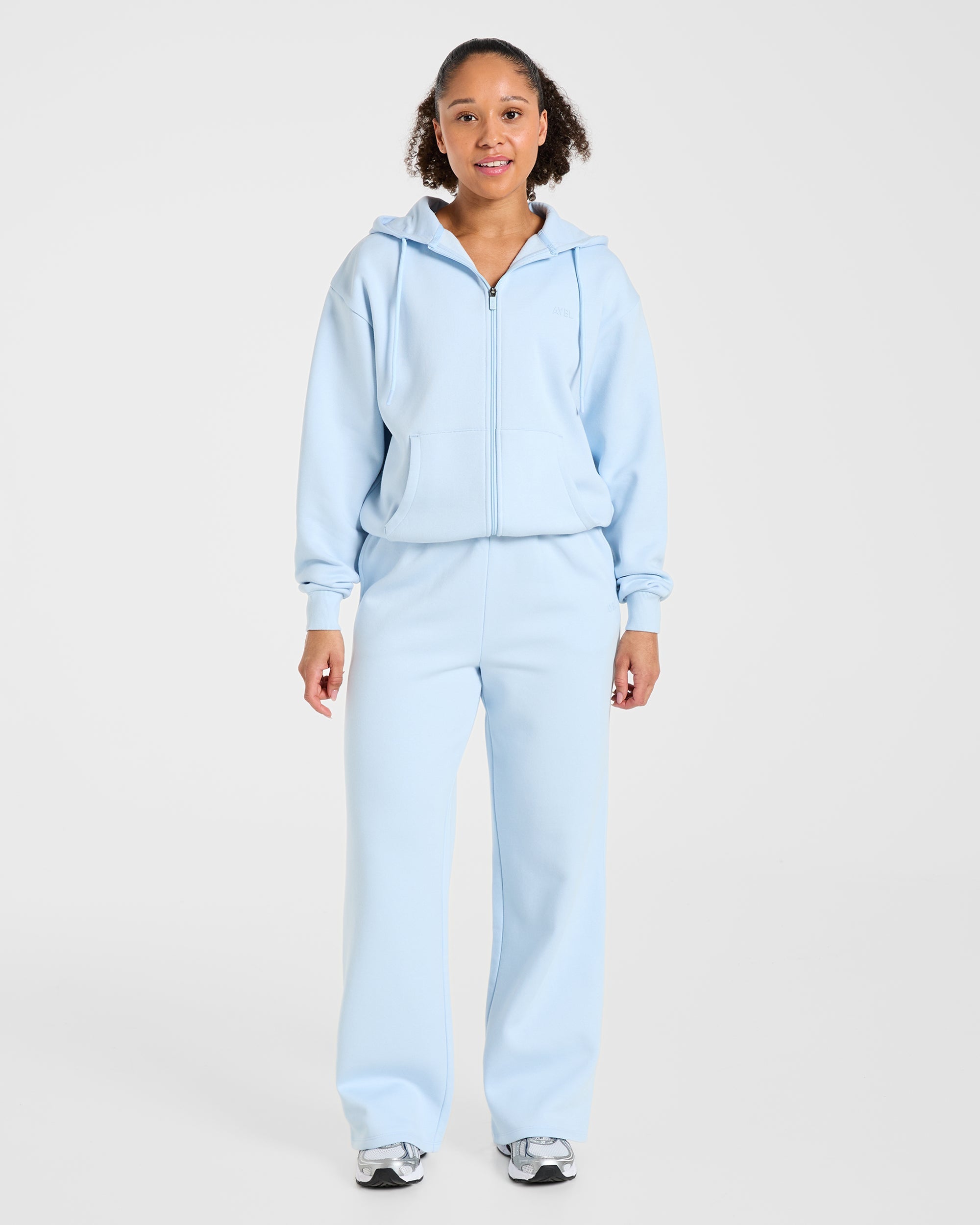 Lifestyle Oversized Zip Up Hoodie - Spring Bleu