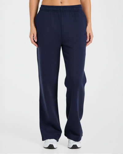 Lifestyle Oversized Straight Leg Joggers - Navy