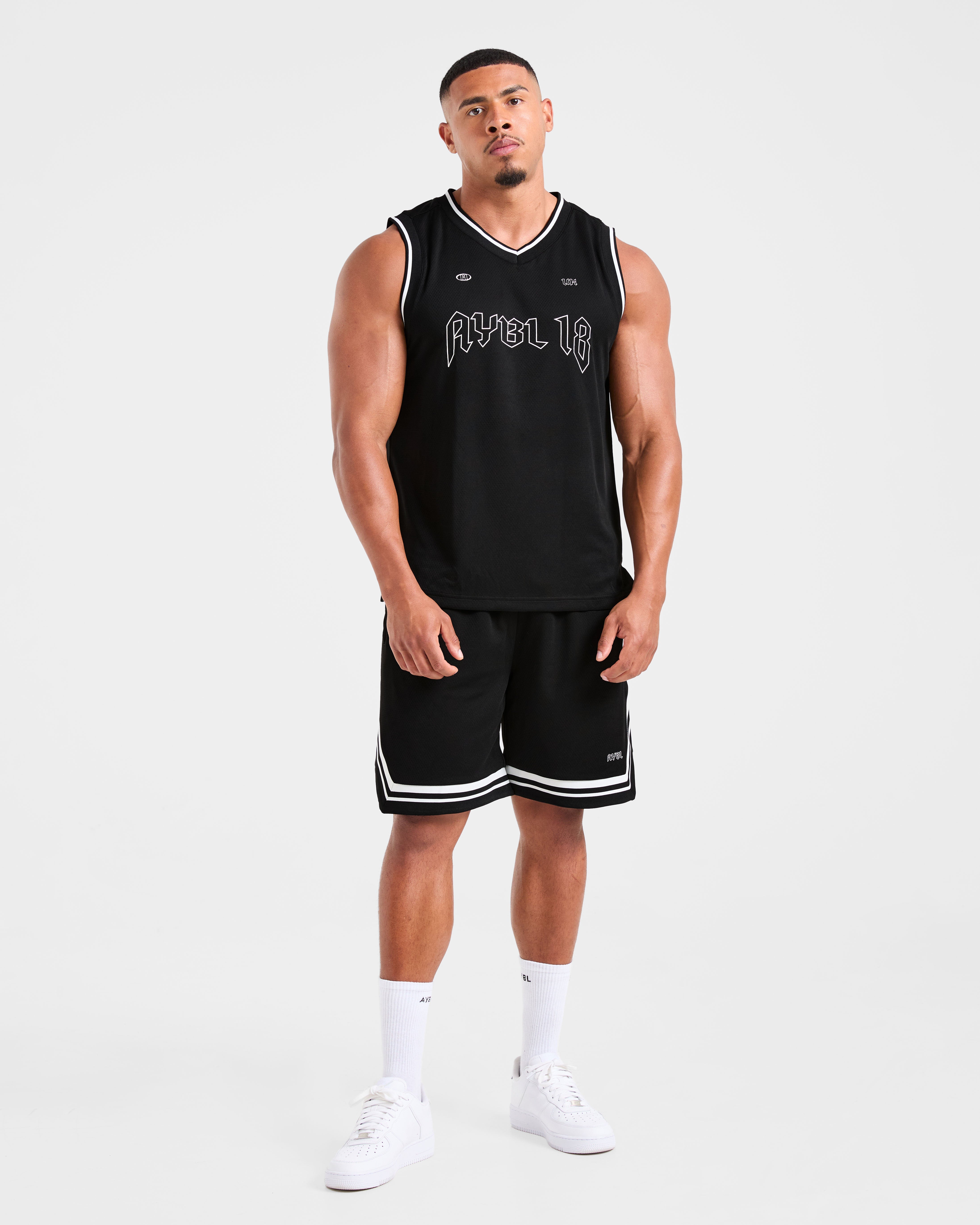 Rebound Stripe Shorts - Noir