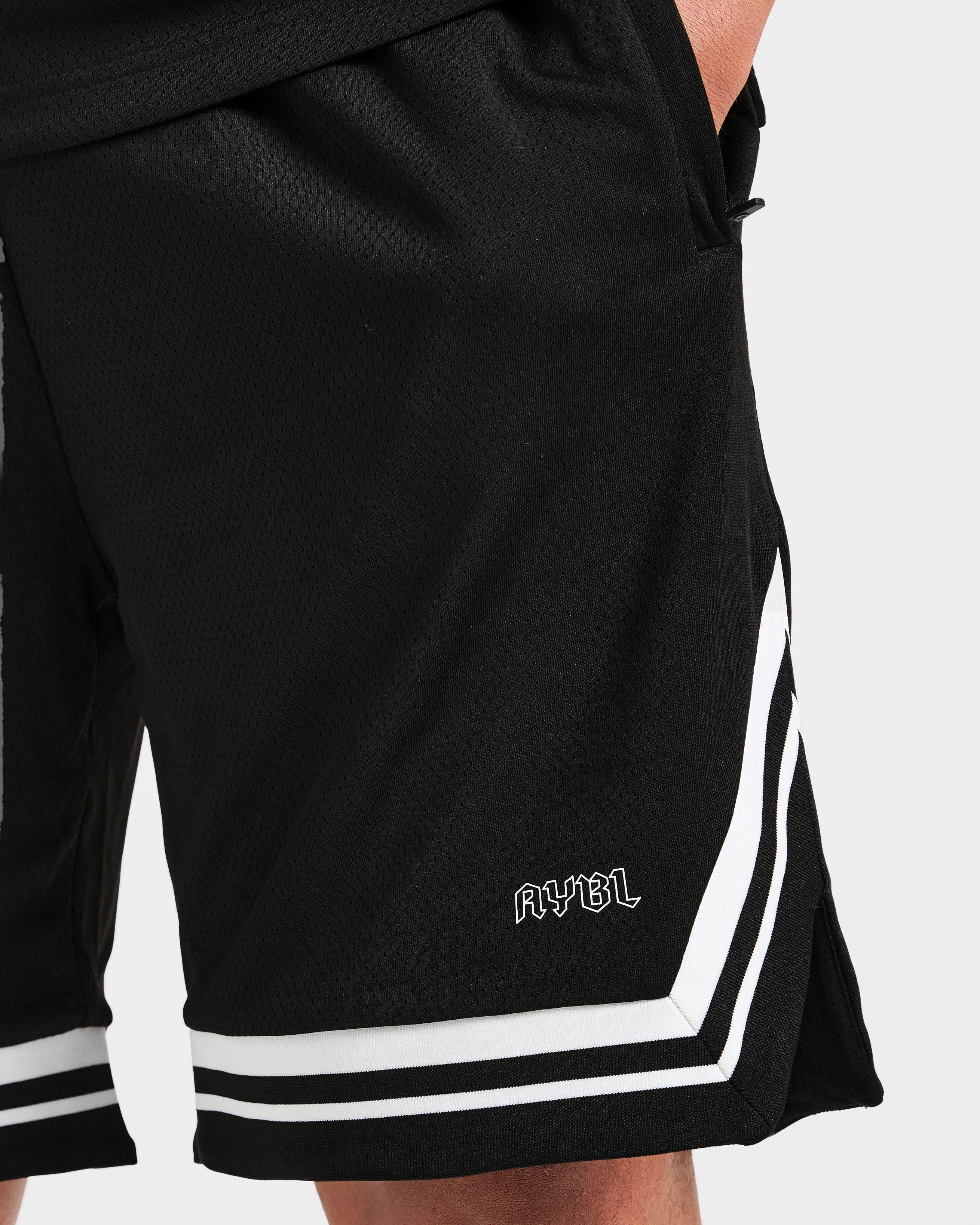 Rebound Stripe Shorts - Noir