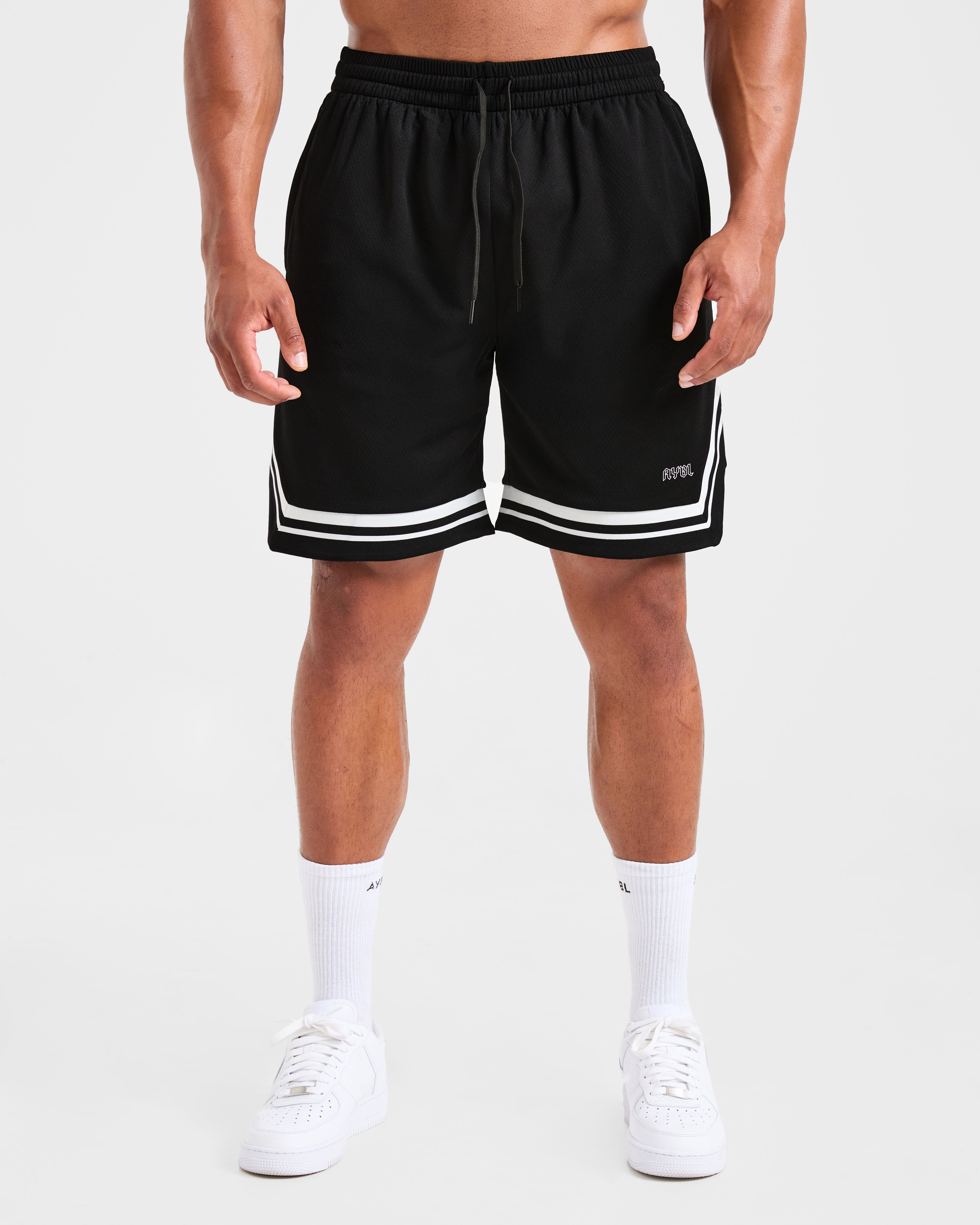 Rebound Stripe Shorts - Noir
