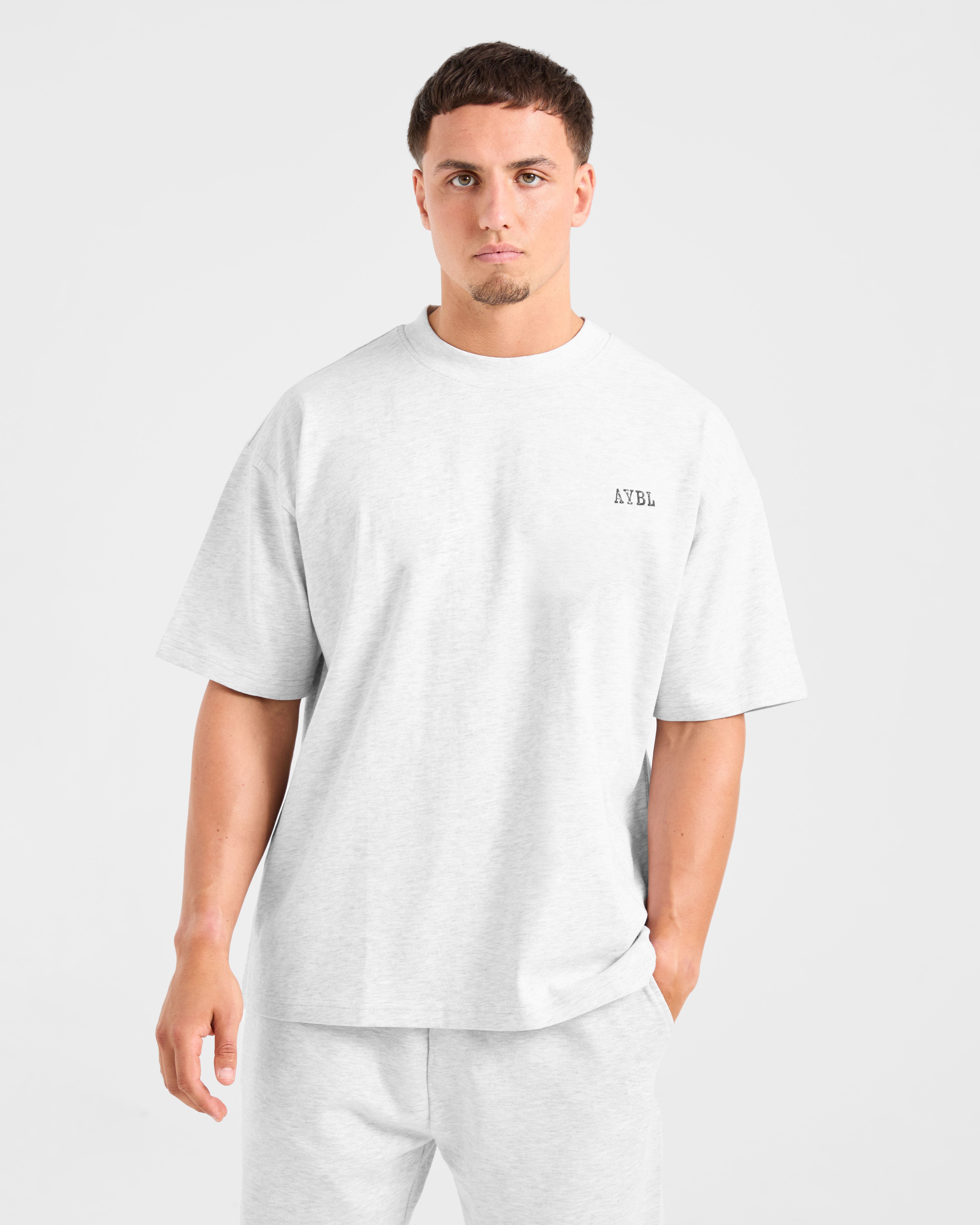 Lifting Essentials Oversized T Shirt - Gris Marl