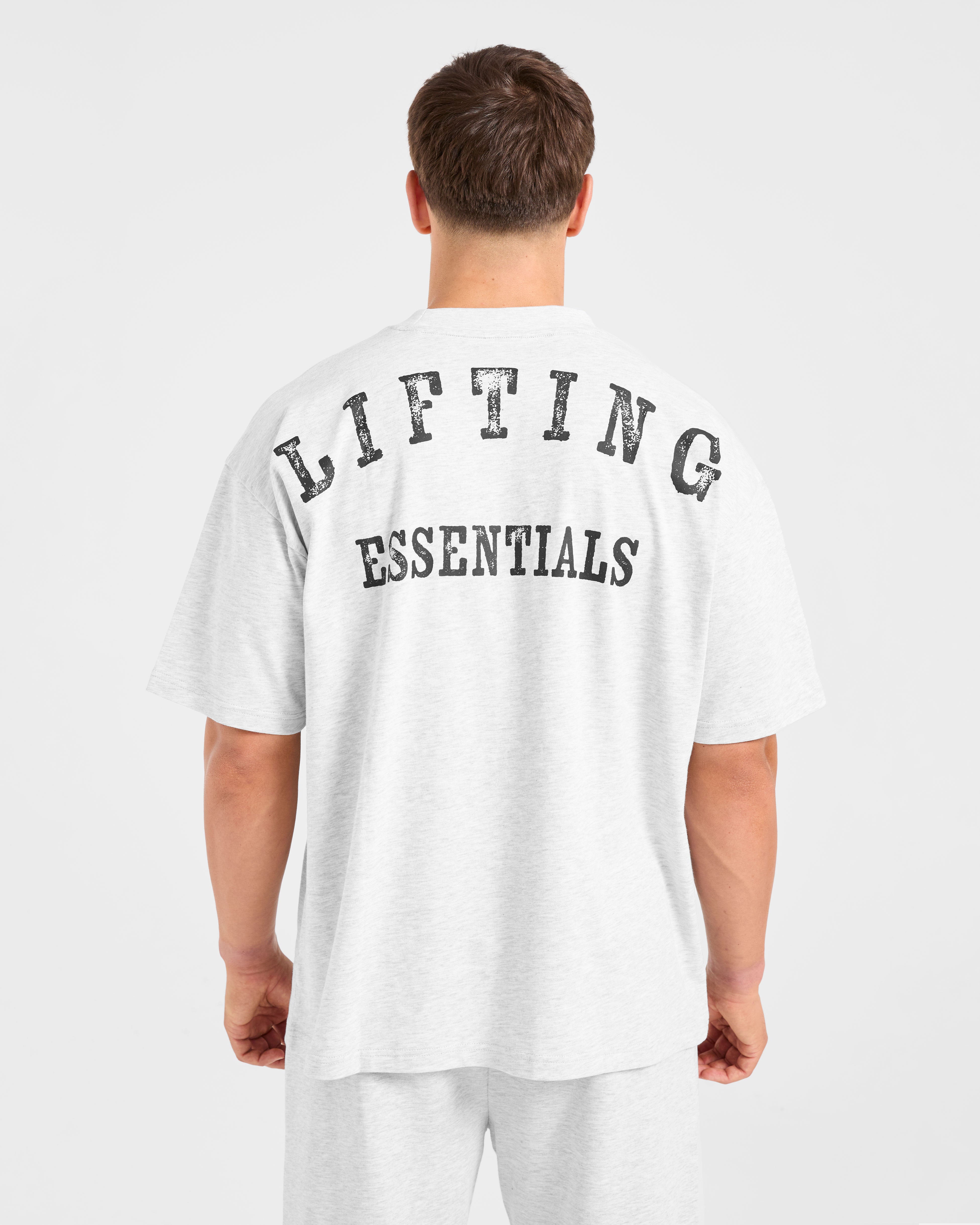 Lifting Essentials Oversized T Shirt - Gris Marl