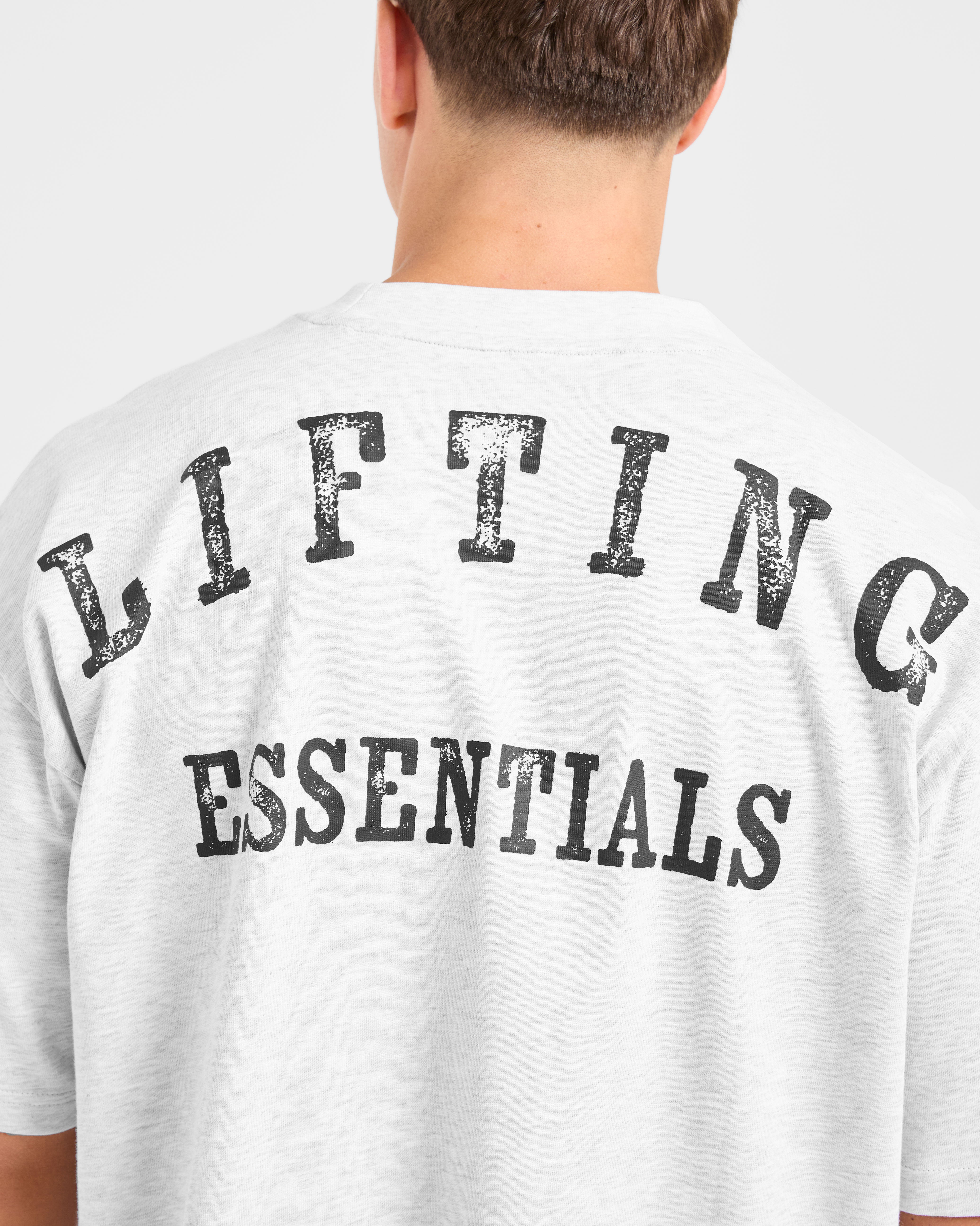 Lifting Essentials Oversized T Shirt - Gris Marl