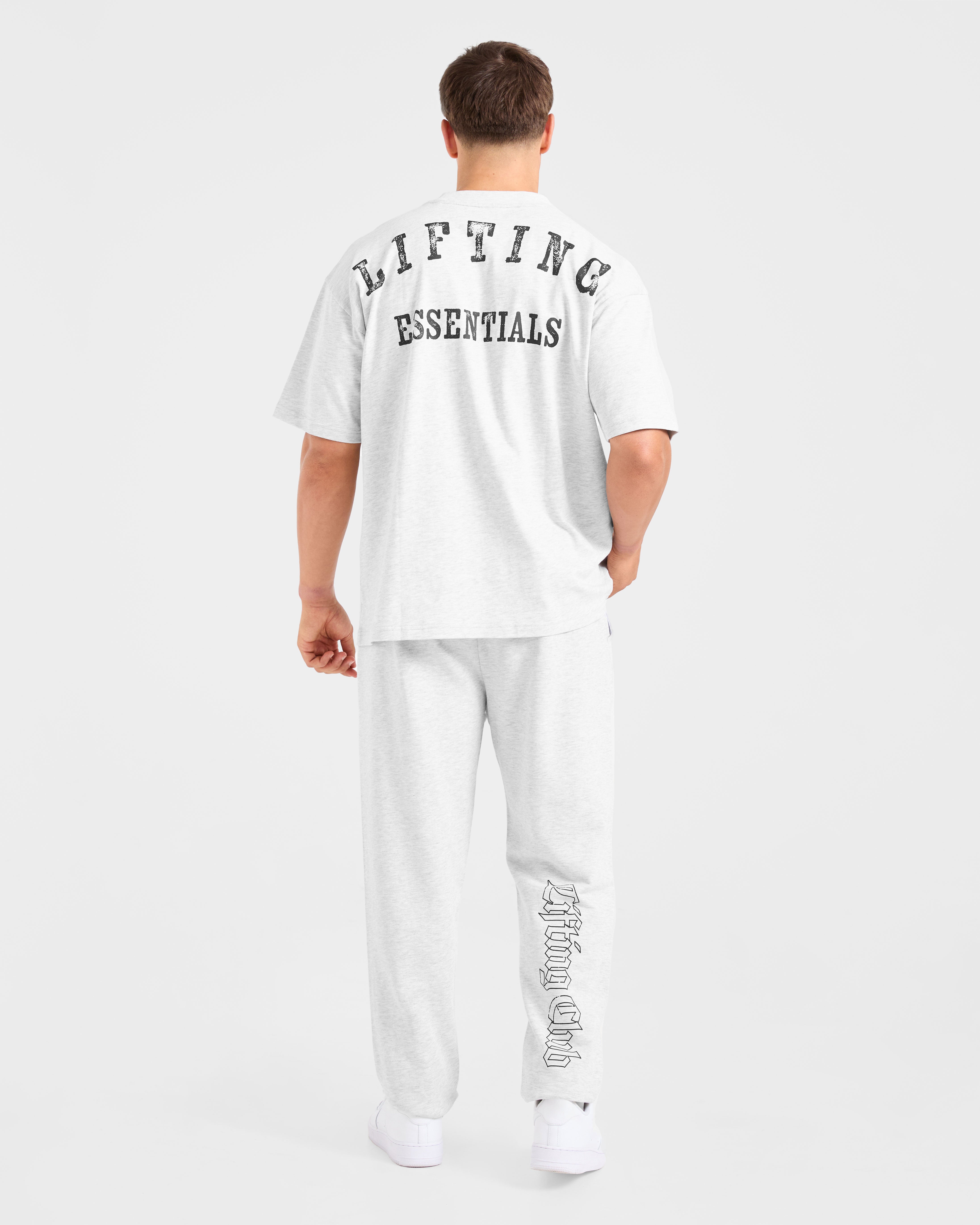 Lifting Essentials Oversized T Shirt - Gris Marl