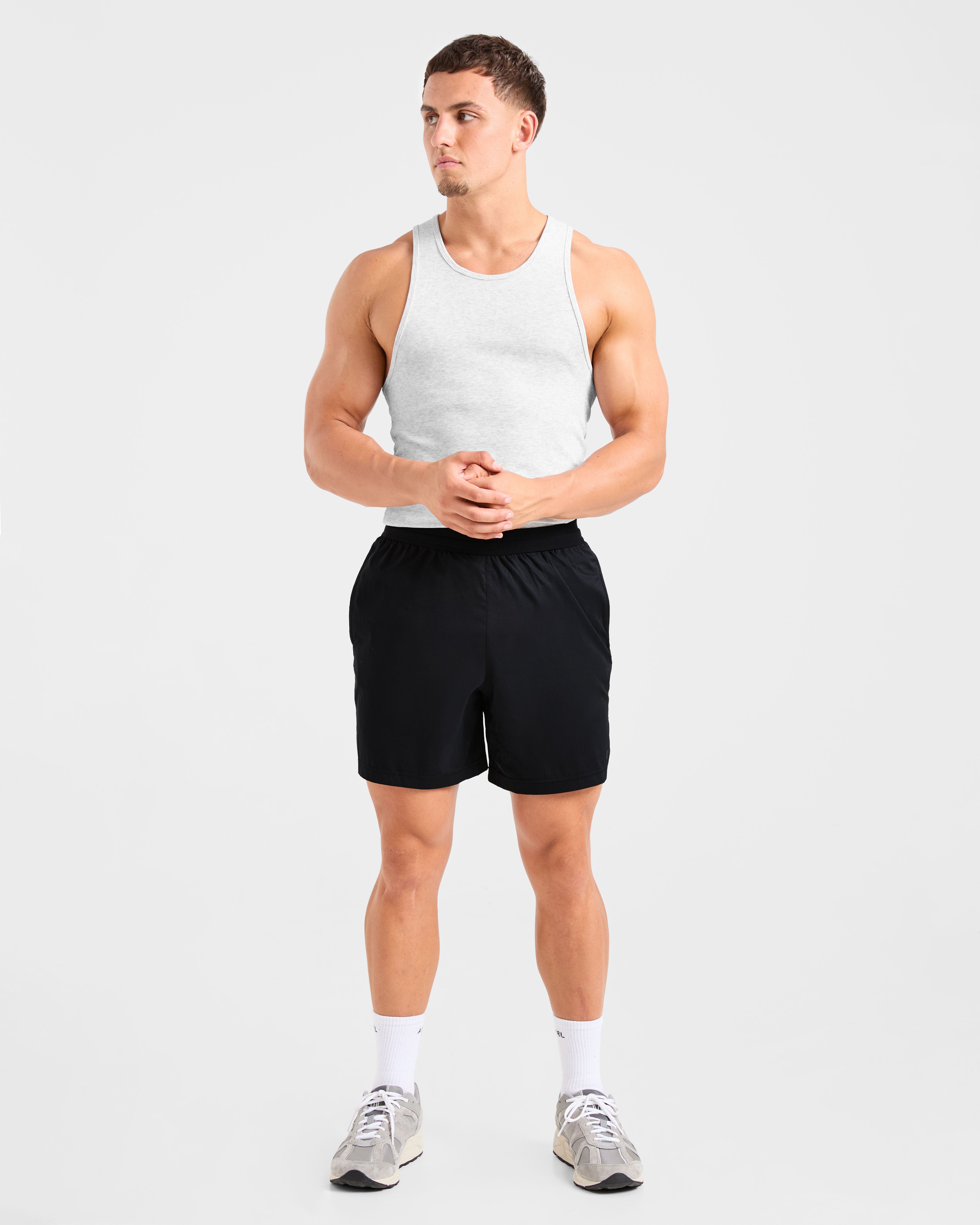 Muscle Ribbed Tank - Light Gris Marl