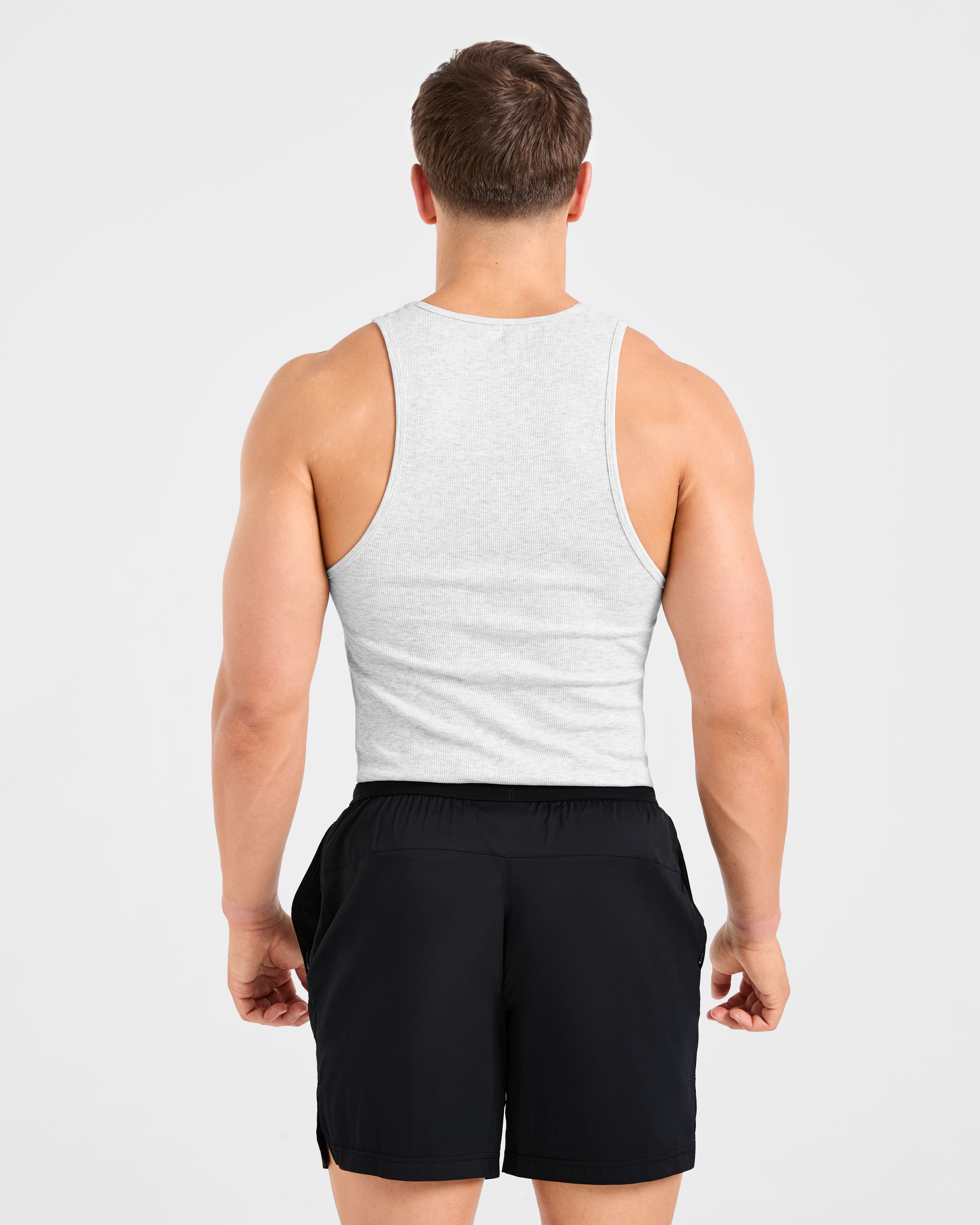 Muscle Ribbed Tank - Light Gris Marl