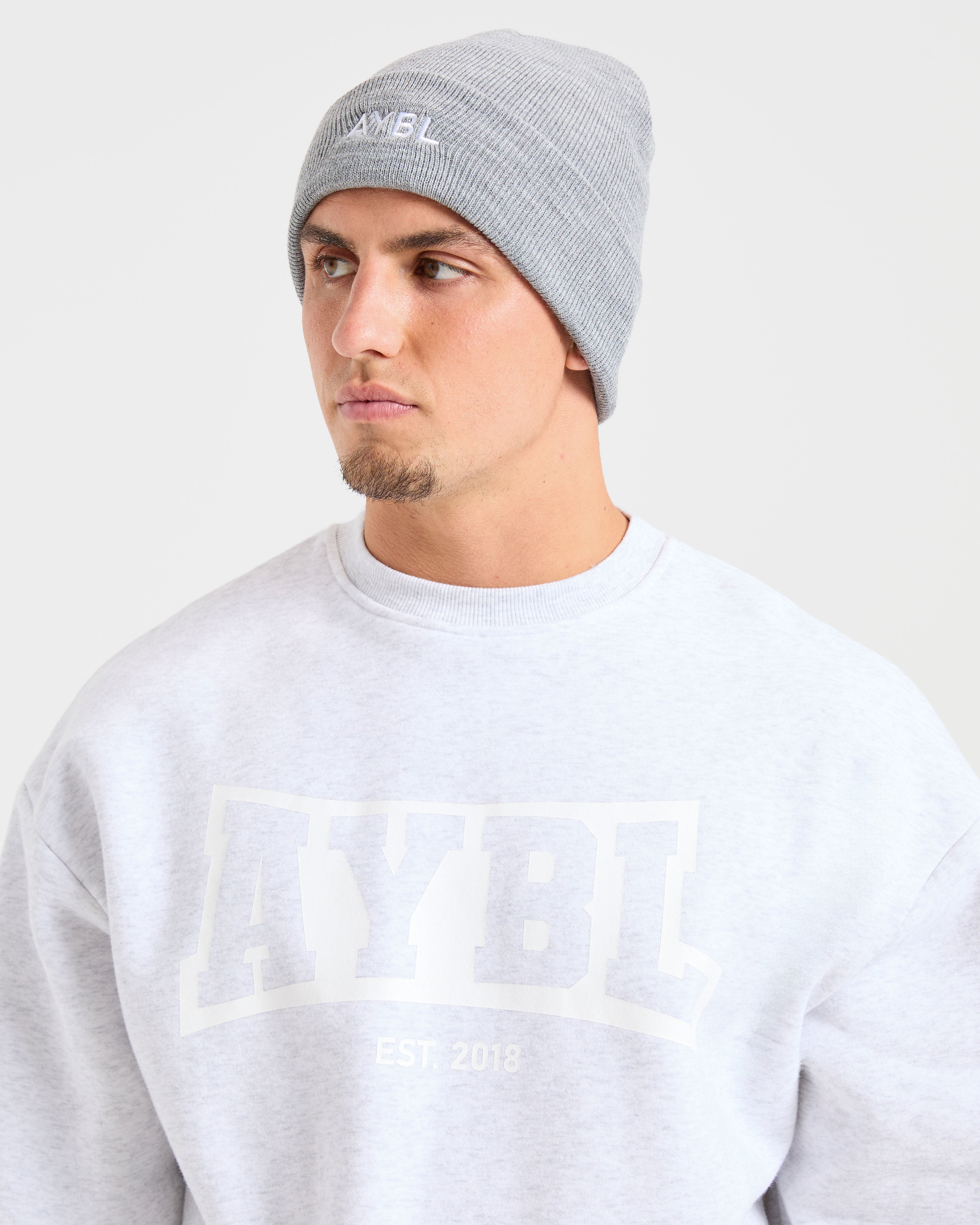 Embroidered Beanie - Gris Marl