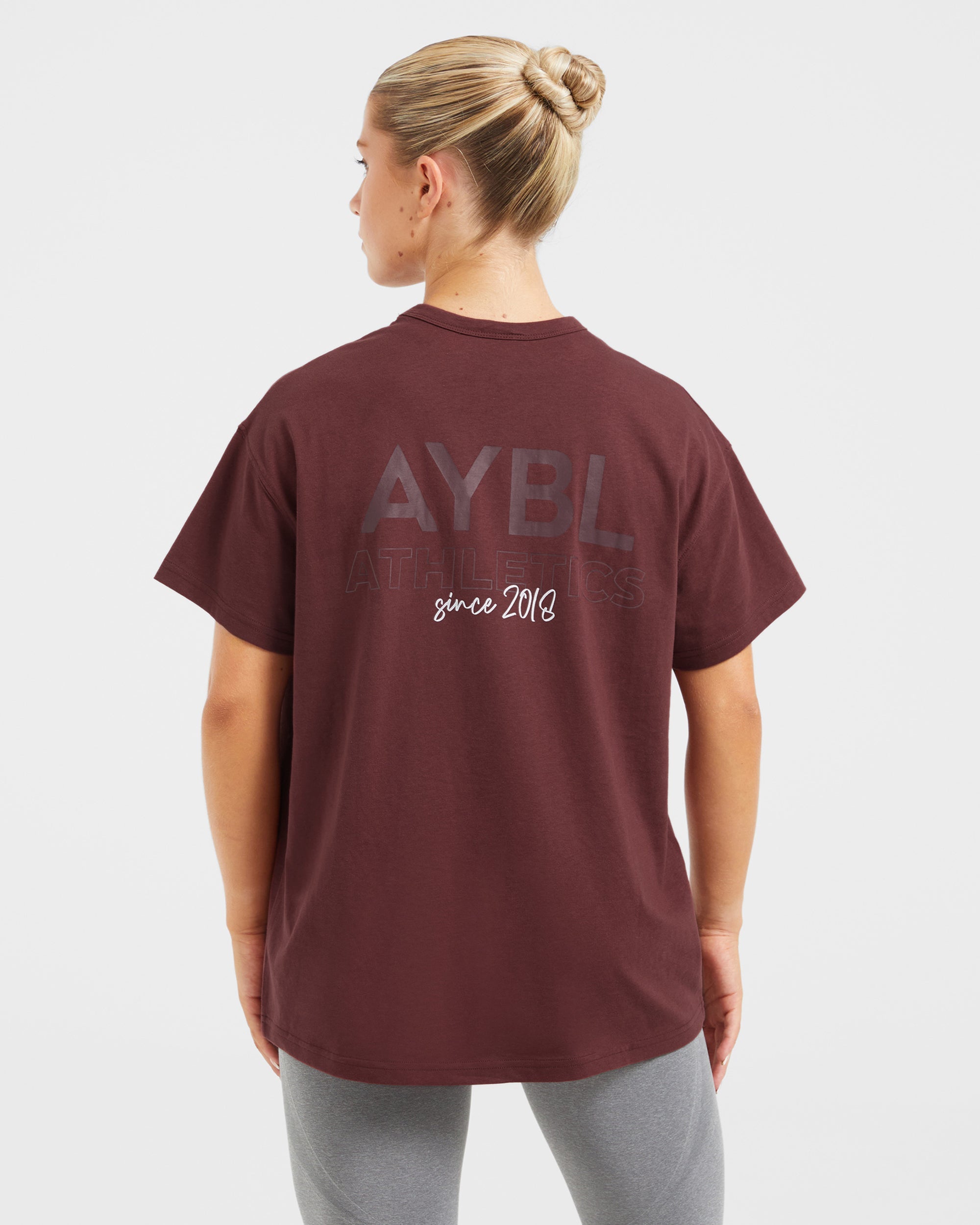 AYBL Athletics Oversized T Shirt - Burgundy