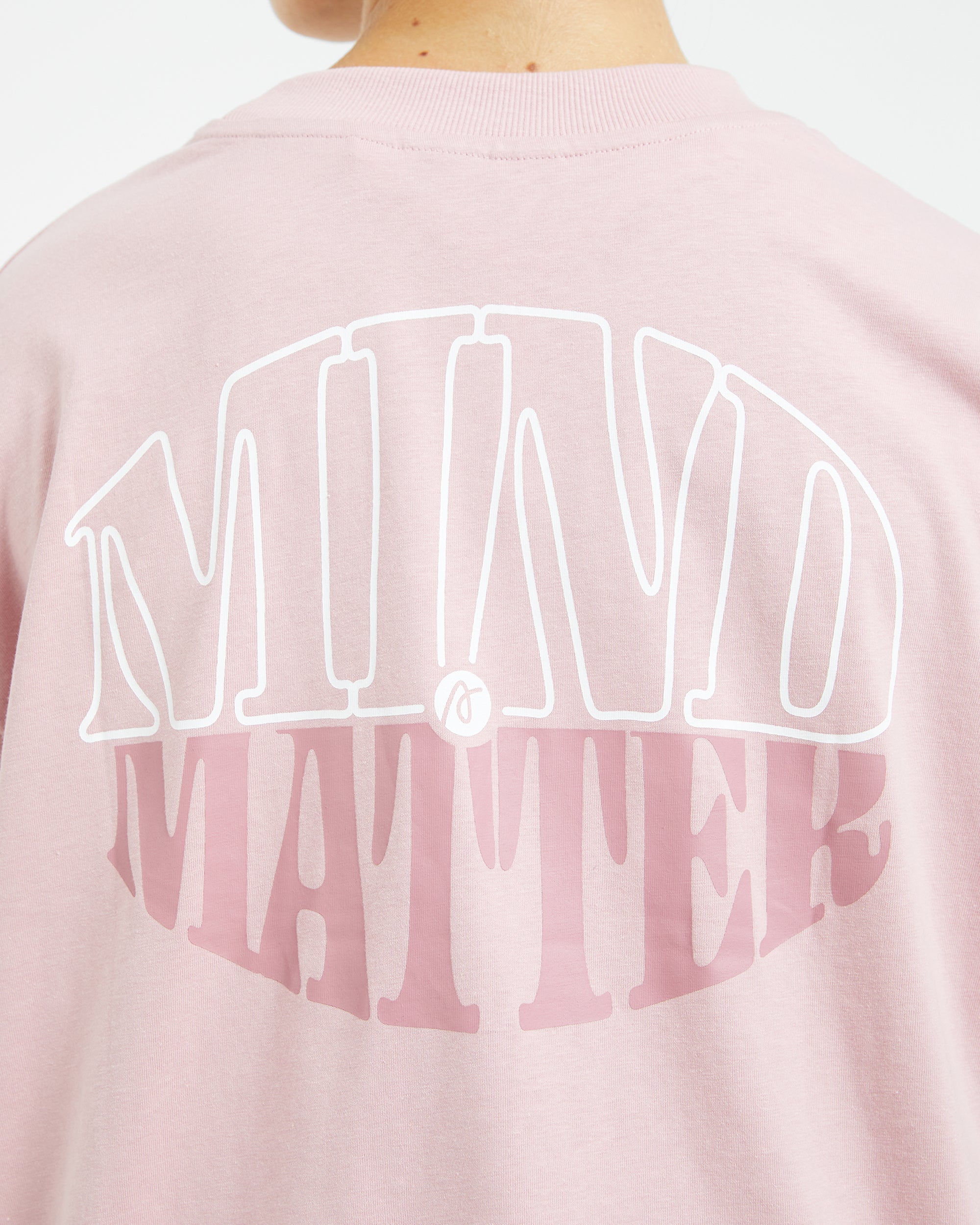 Mind Over Matter Oversized T Shirt - Rose