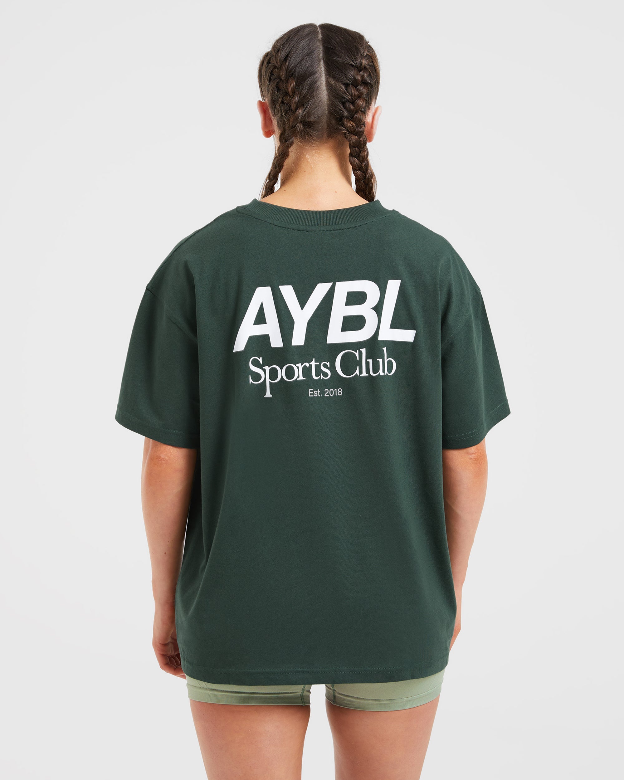 AYBL Sports Club Oversized T Shirt - Forest Vert