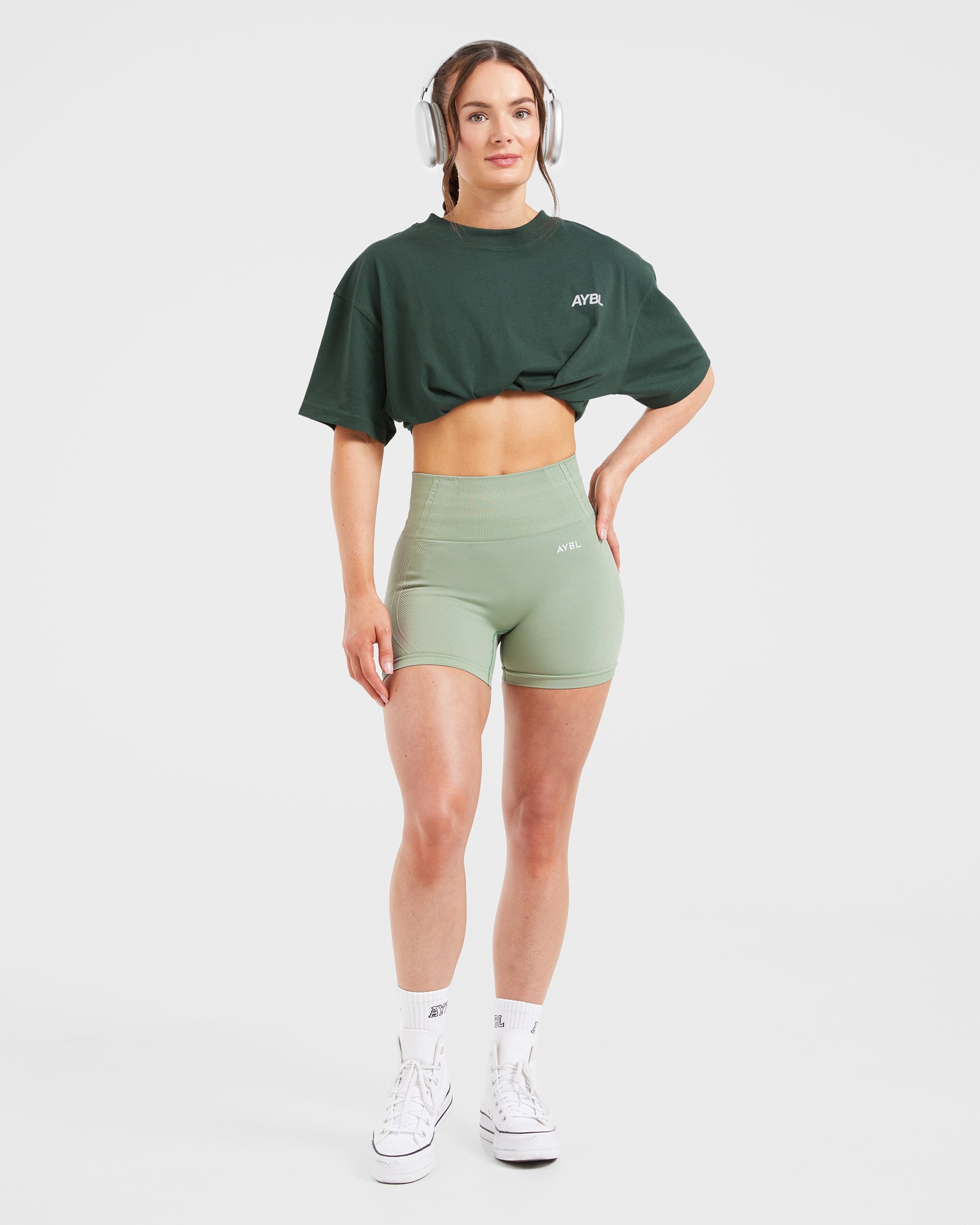 AYBL Sports Club Oversized T Shirt - Forest Vert