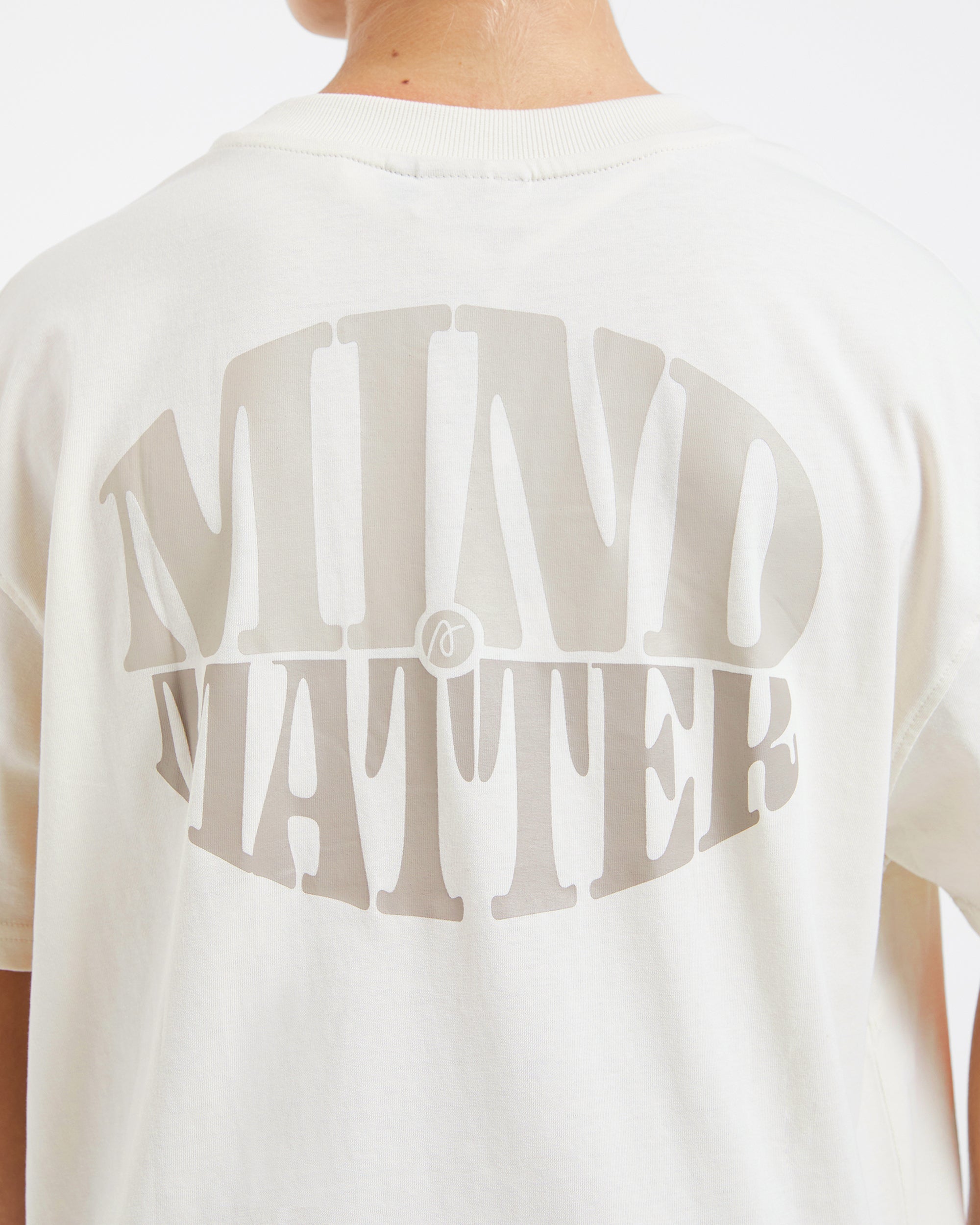 Mind Over Matter Oversized T Shirt - Beige/Marron