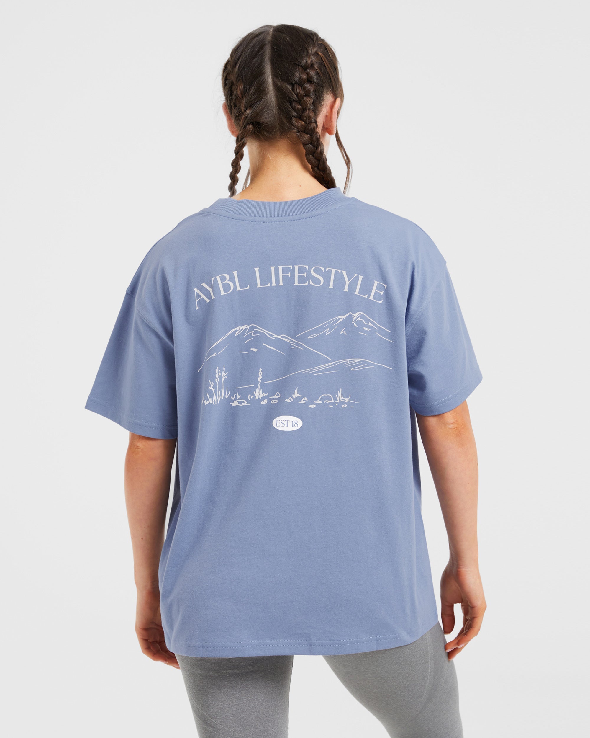 AYBL Lifestyle Oversized T Shirt - Cornflower Bleu