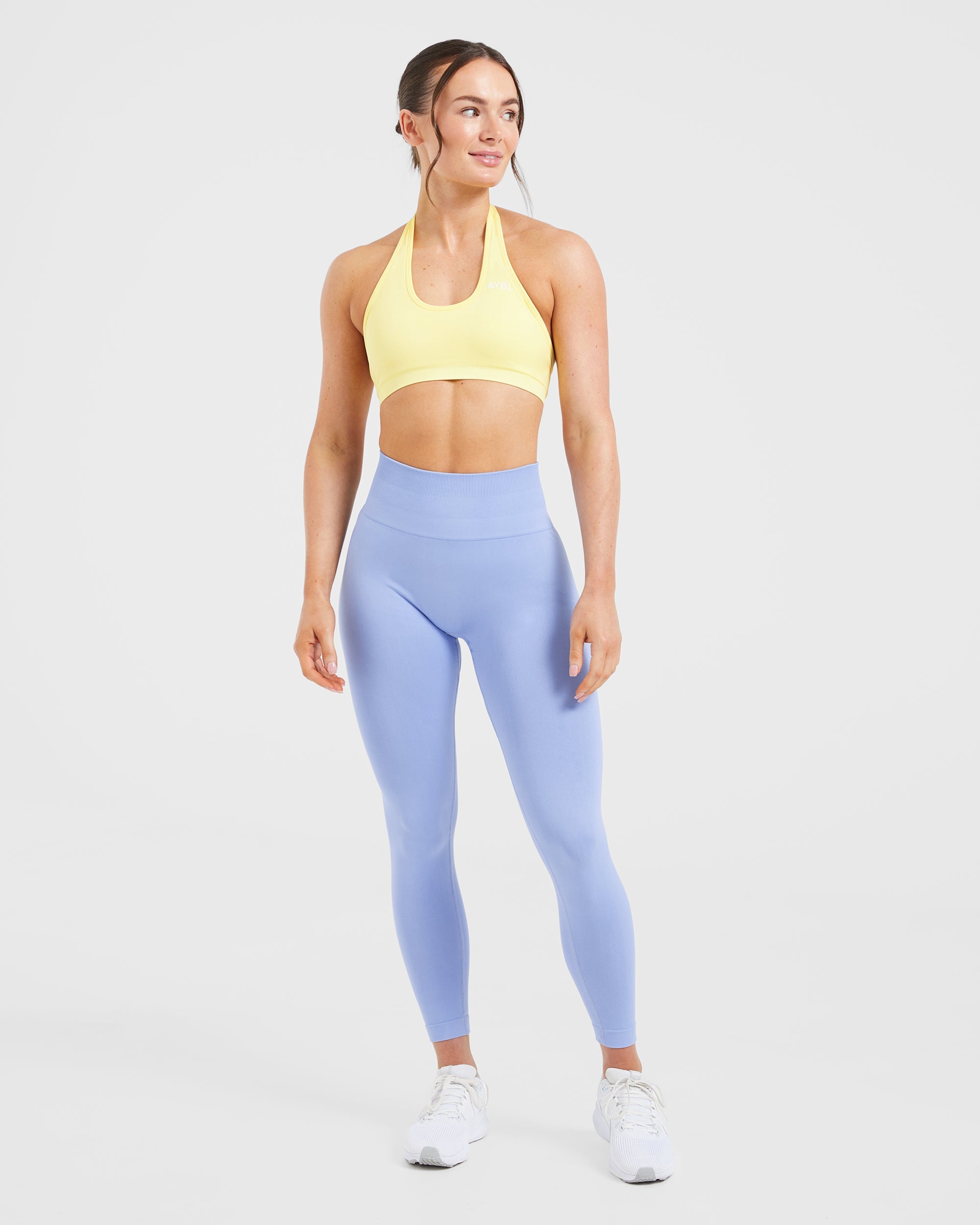 Essential Seamless Halterneck Sports Bra - Jaune