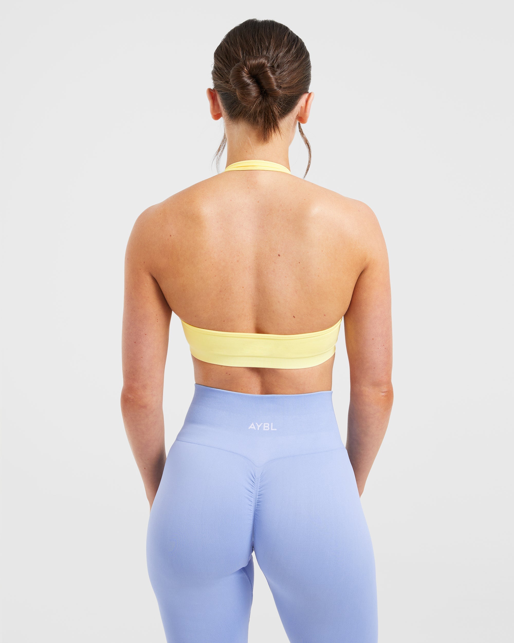 Essential Seamless Halterneck Sports Bra - Jaune