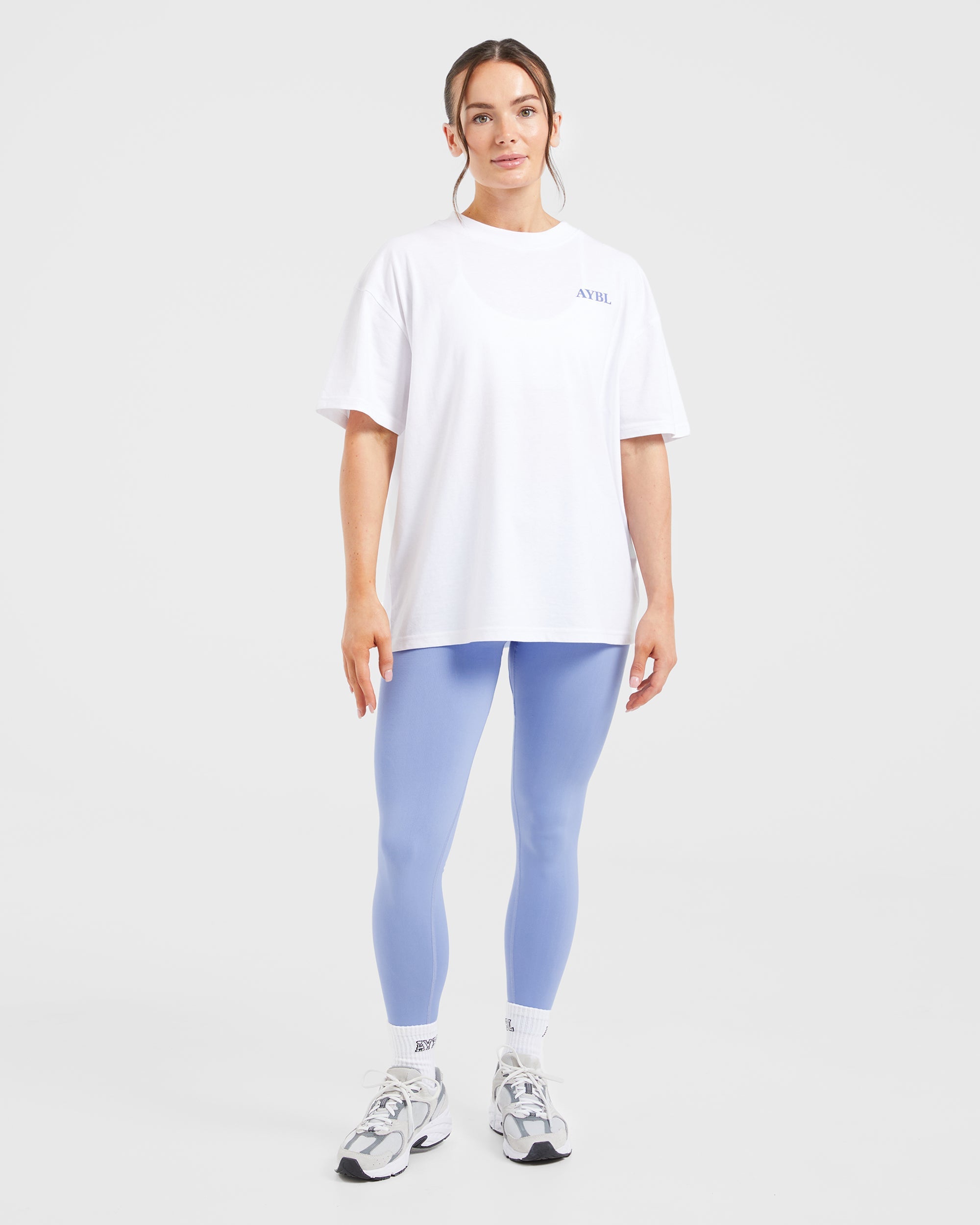 Do It For You Oversized T Shirt - Blanc/Bleu