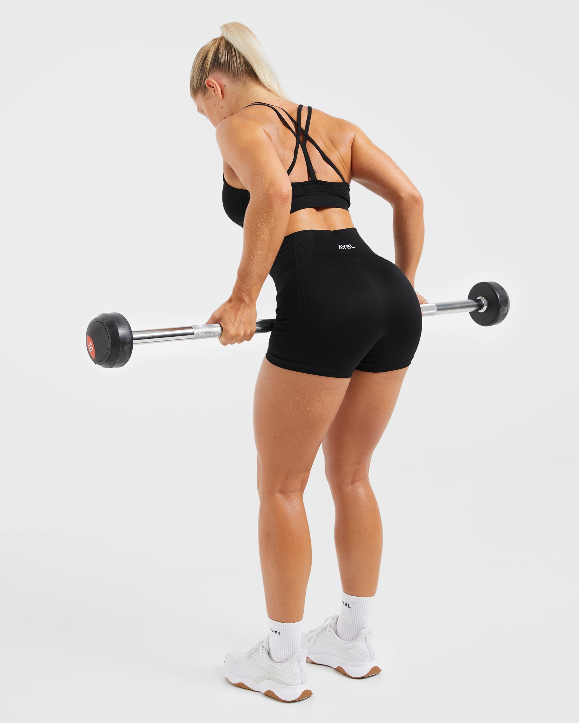 Essential Seamless Strappy Sports Bra - Noir