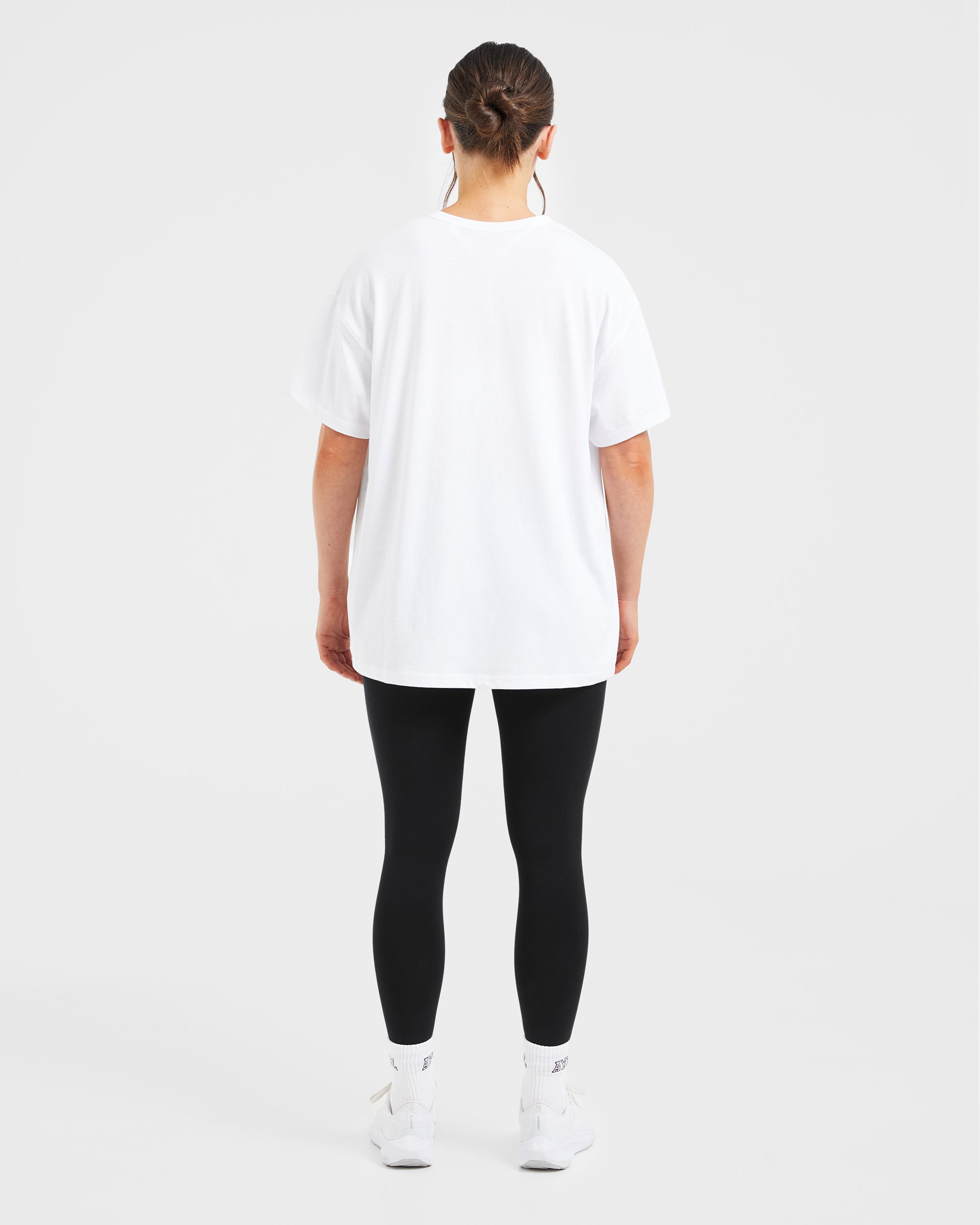 Varsity Oversized T Shirt - Blanc