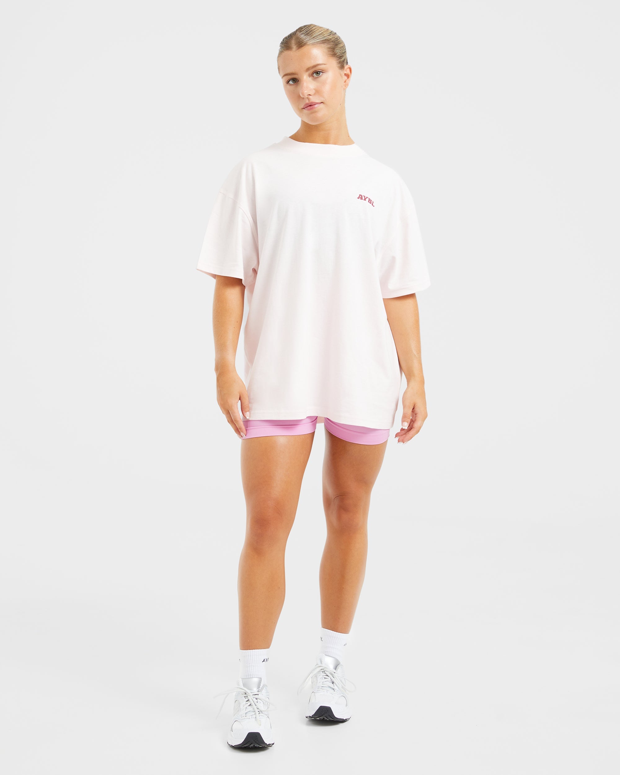 Stronger You Oversized T Shirt - Rose