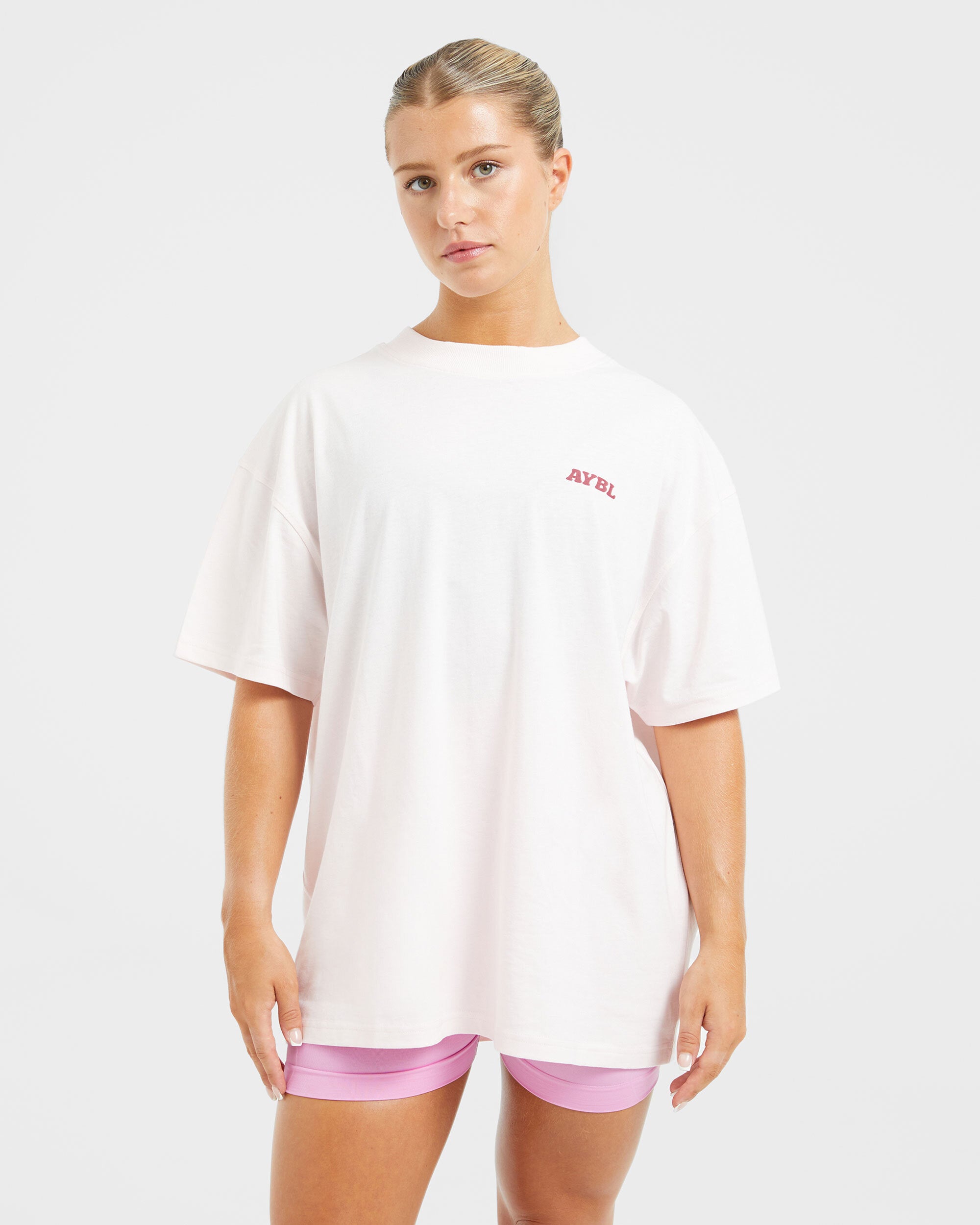 Stronger You Oversized T Shirt - Rose