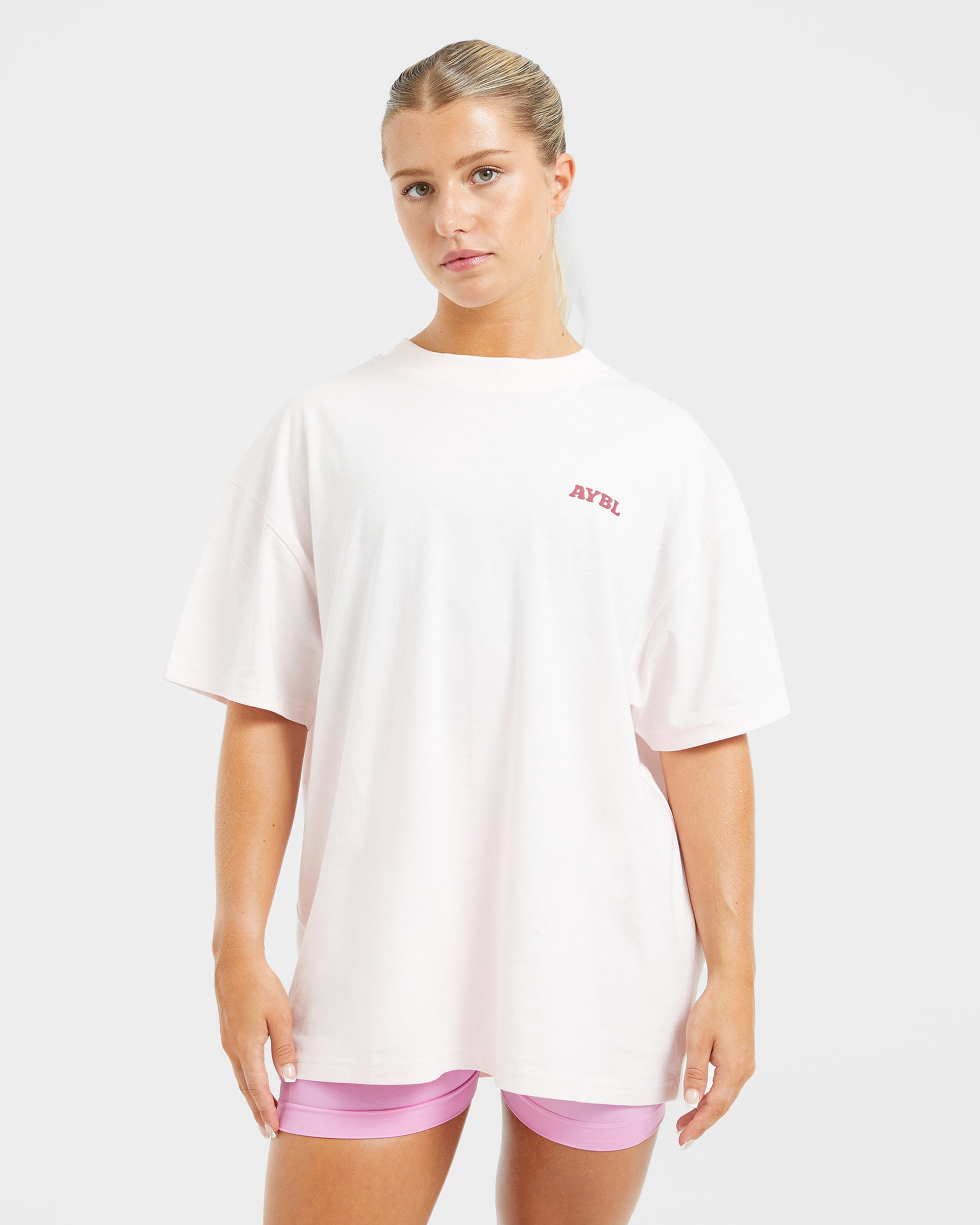 Stronger You Oversized T Shirt - Rose