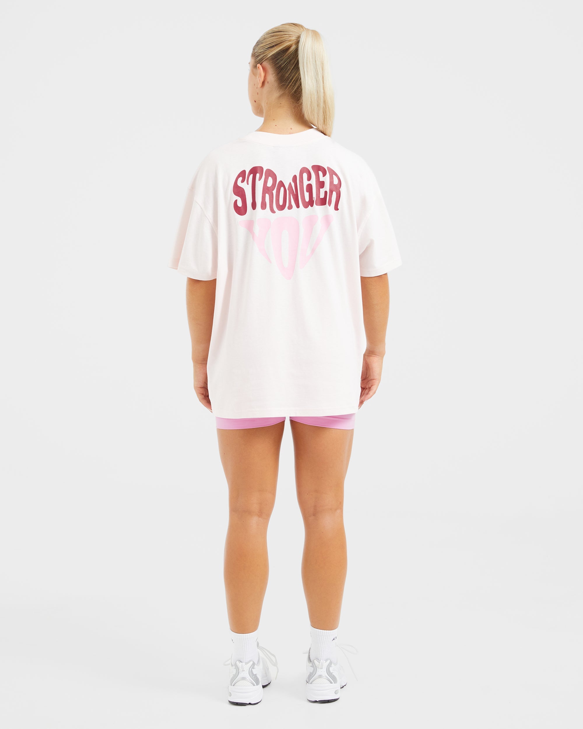 Stronger You Oversized T Shirt - Rose