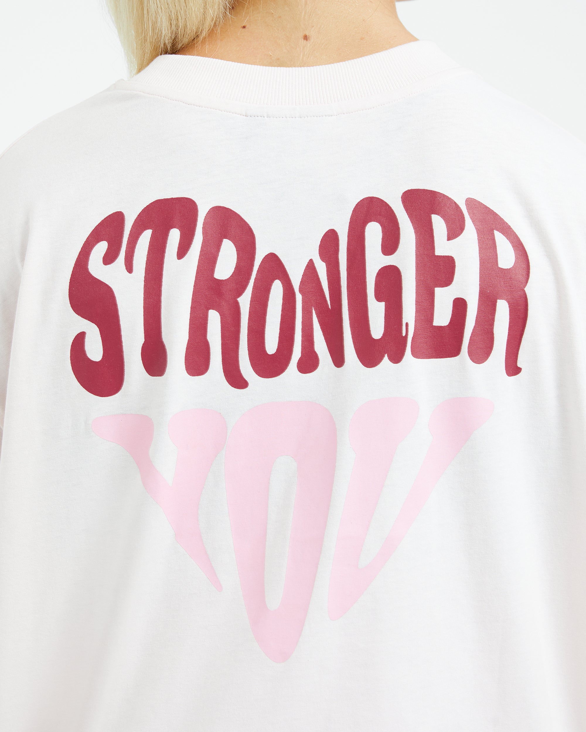 Stronger You Oversized T Shirt - Rose