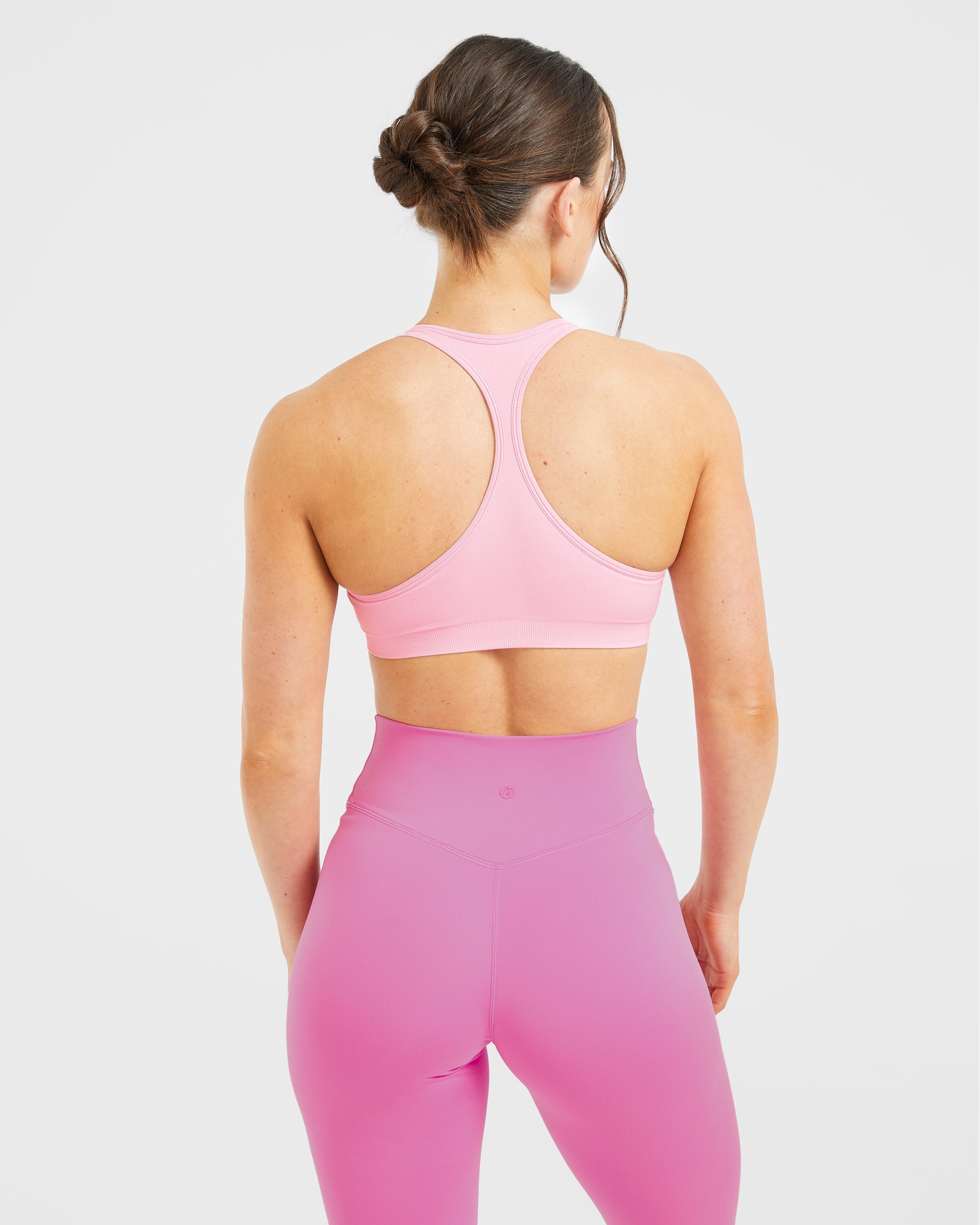 Essential Seamless Racer Back Sports Bra - Baby Rose