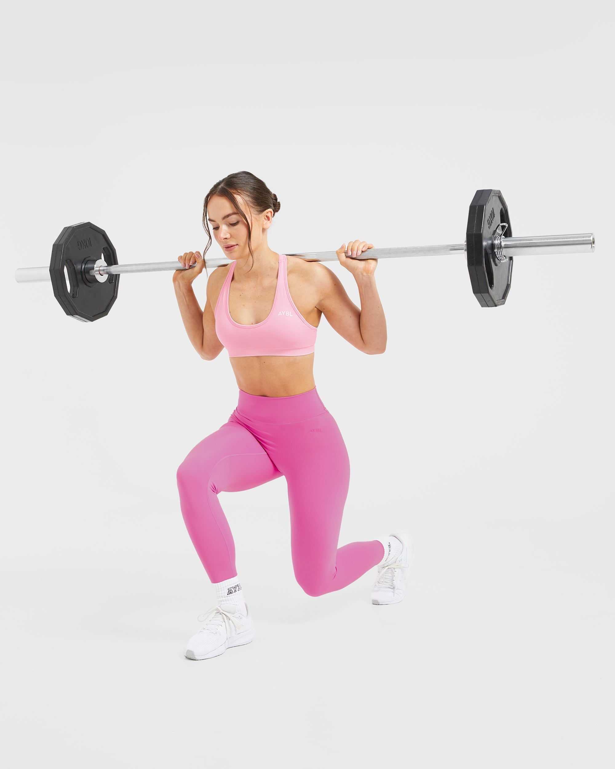 Essential Seamless Racer Back Sports Bra - Baby Rose