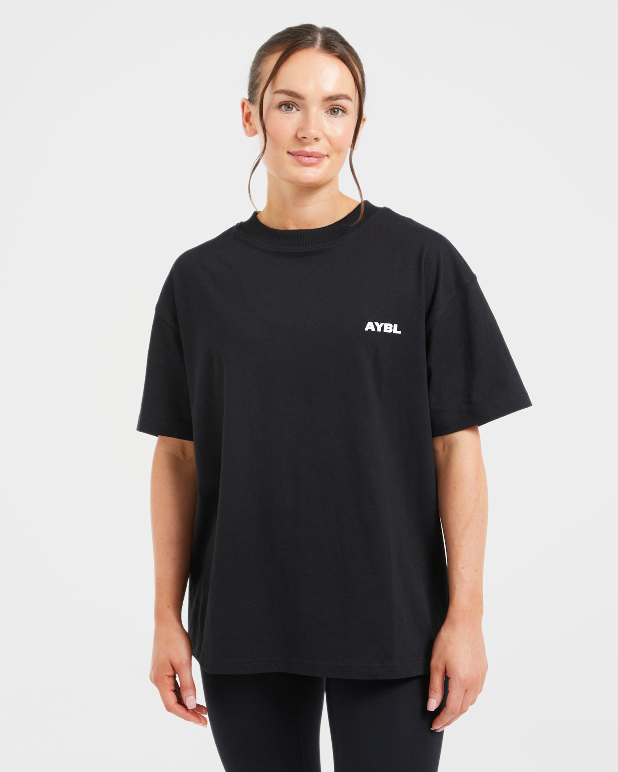 AYBL Lift Italic Oversized T Shirt - Noir