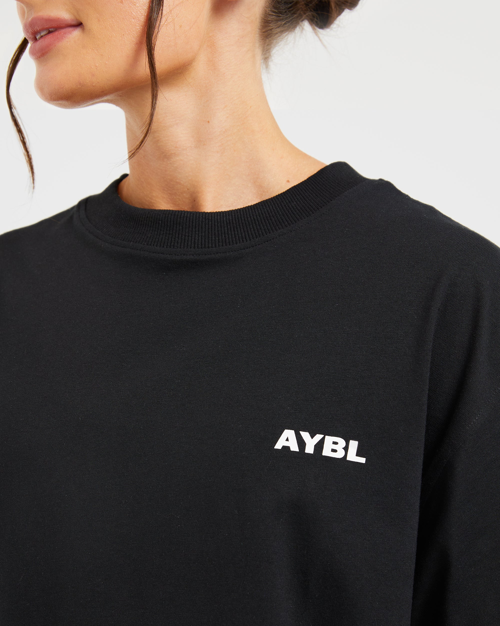 AYBL Lift Italic Oversized T Shirt - Noir