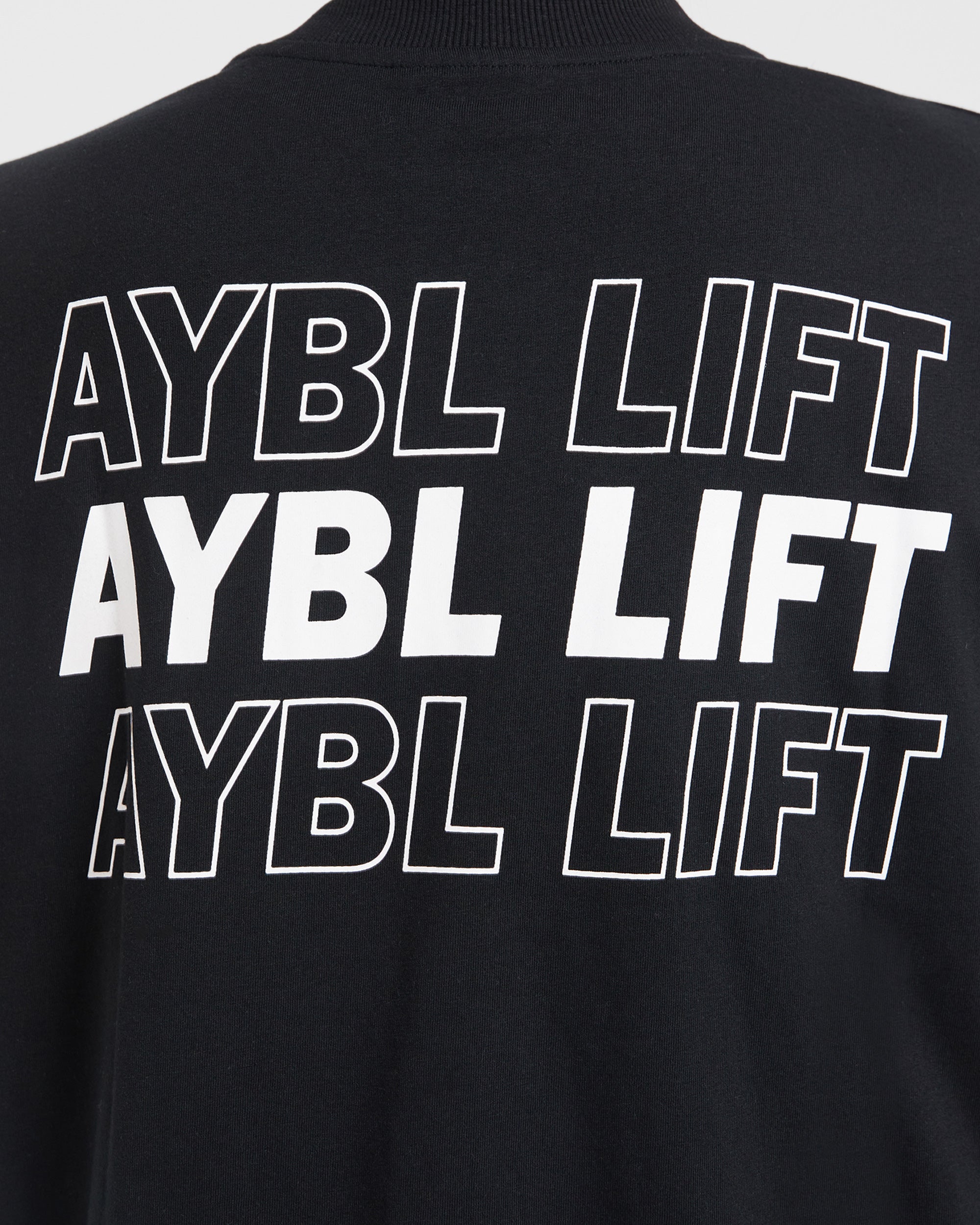 AYBL Lift Italic Oversized T Shirt - Noir