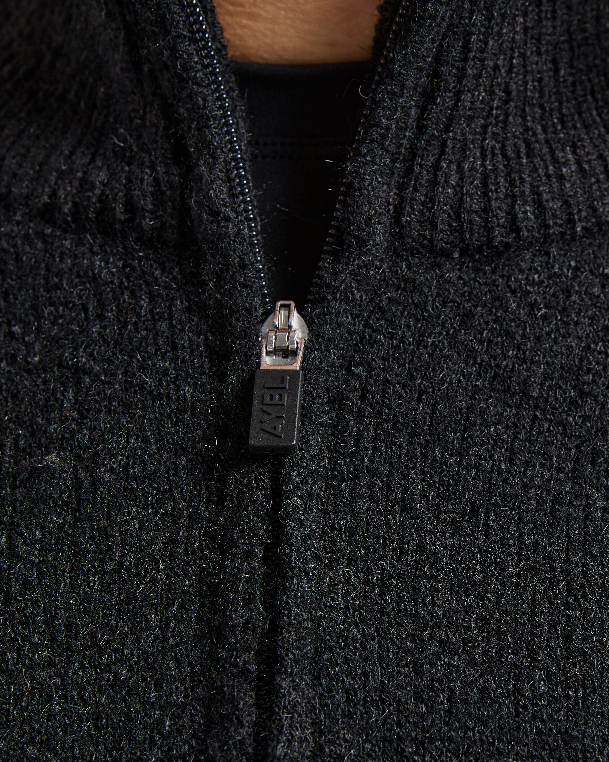 Soft Oversized Knitted 1/4 Zip - Noir