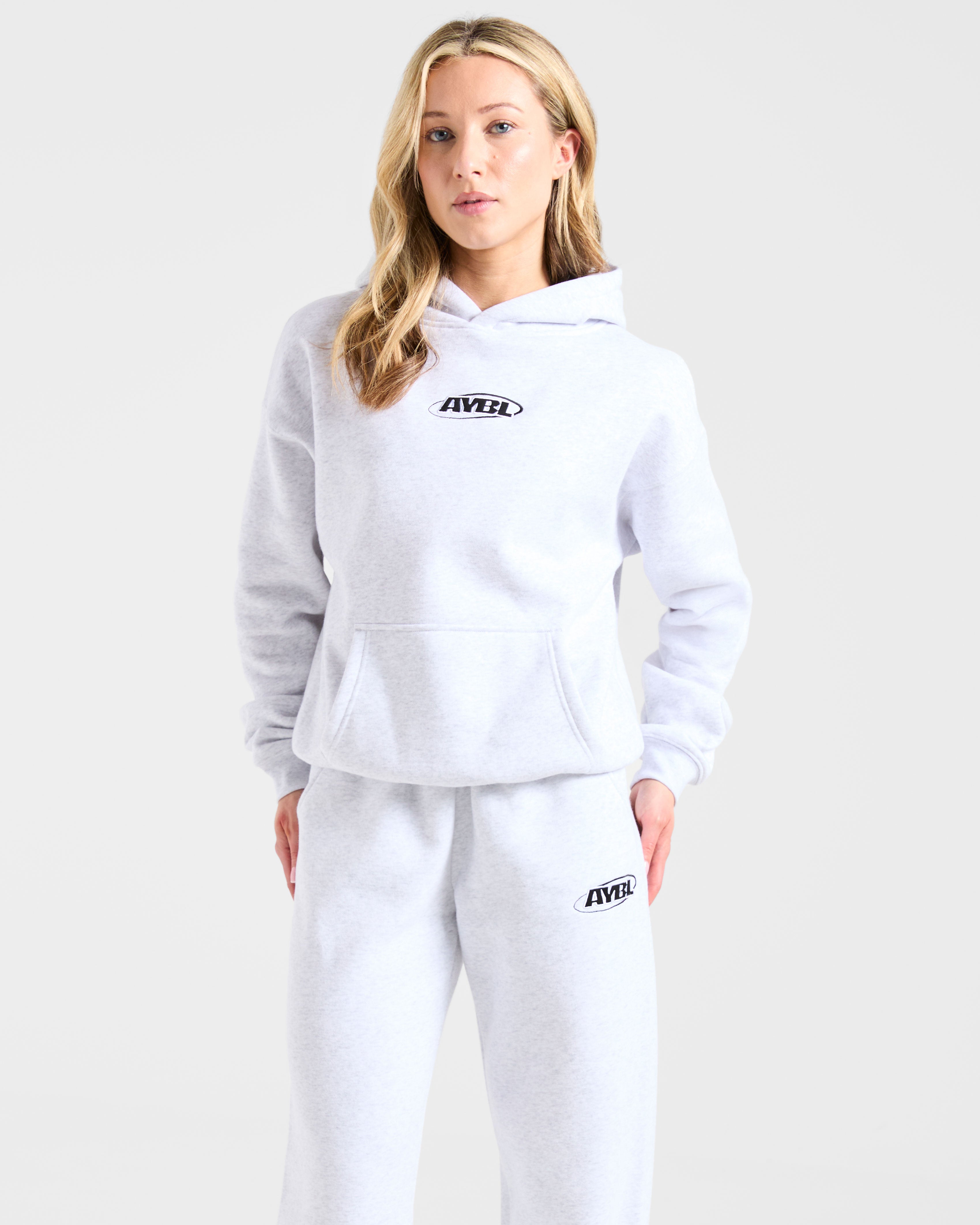 Sports Essentials Oversized Straight Leg Joggers - Heather Gris/Noir