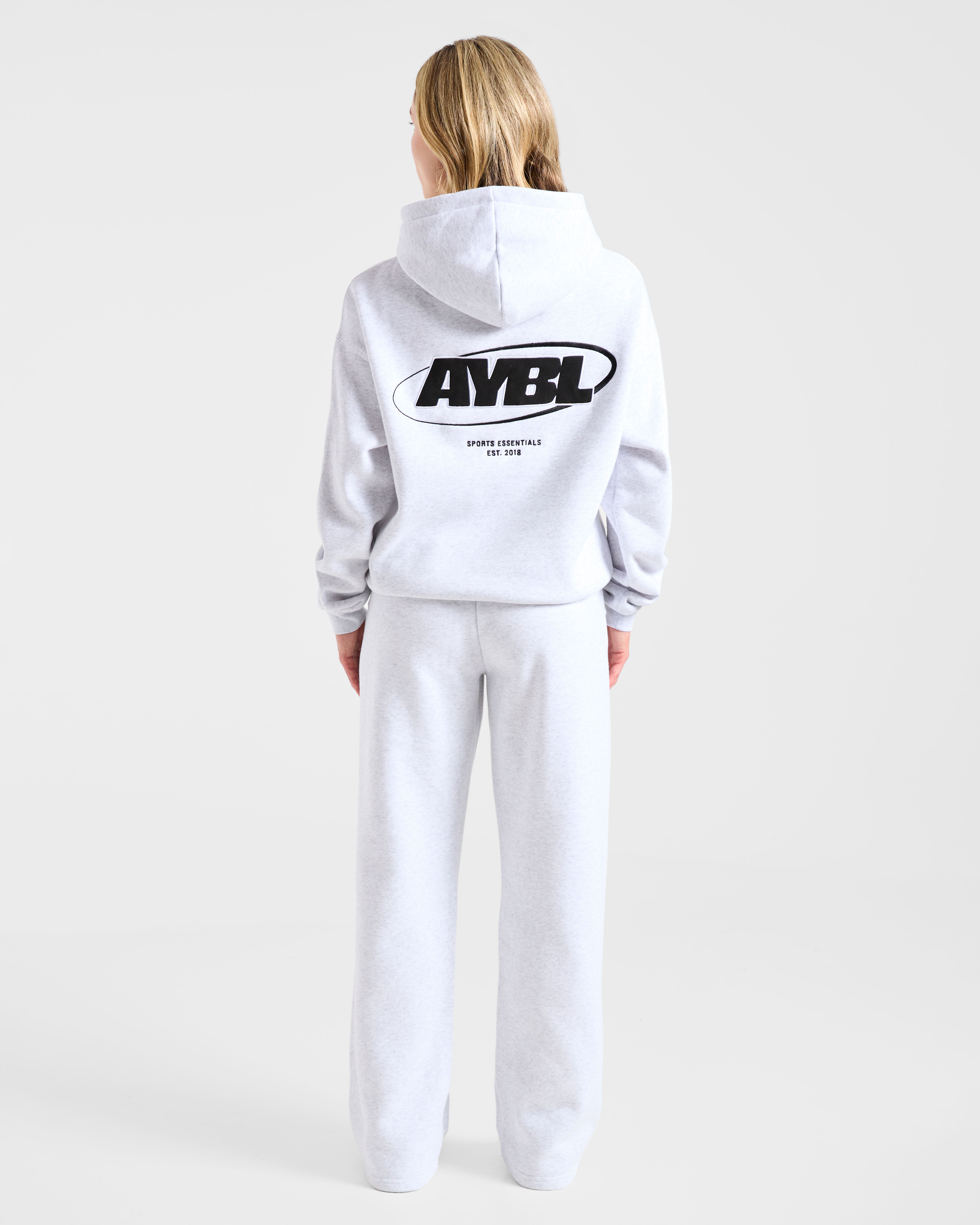 Sports Essentials Oversized Straight Leg Joggers - Heather Gris/Noir