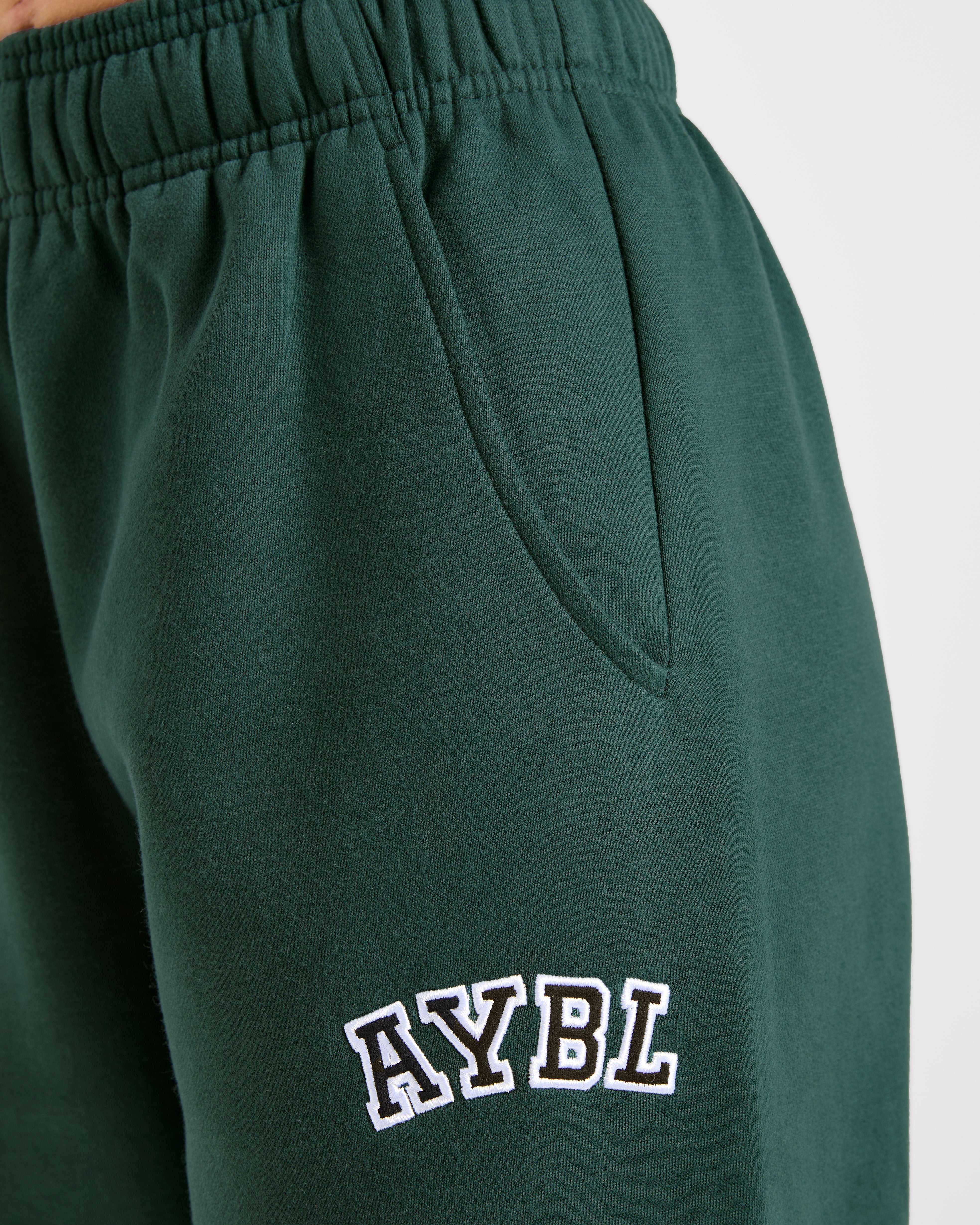 Varsity 2.0 Oversized Straight Leg Joggers - Deep Forest