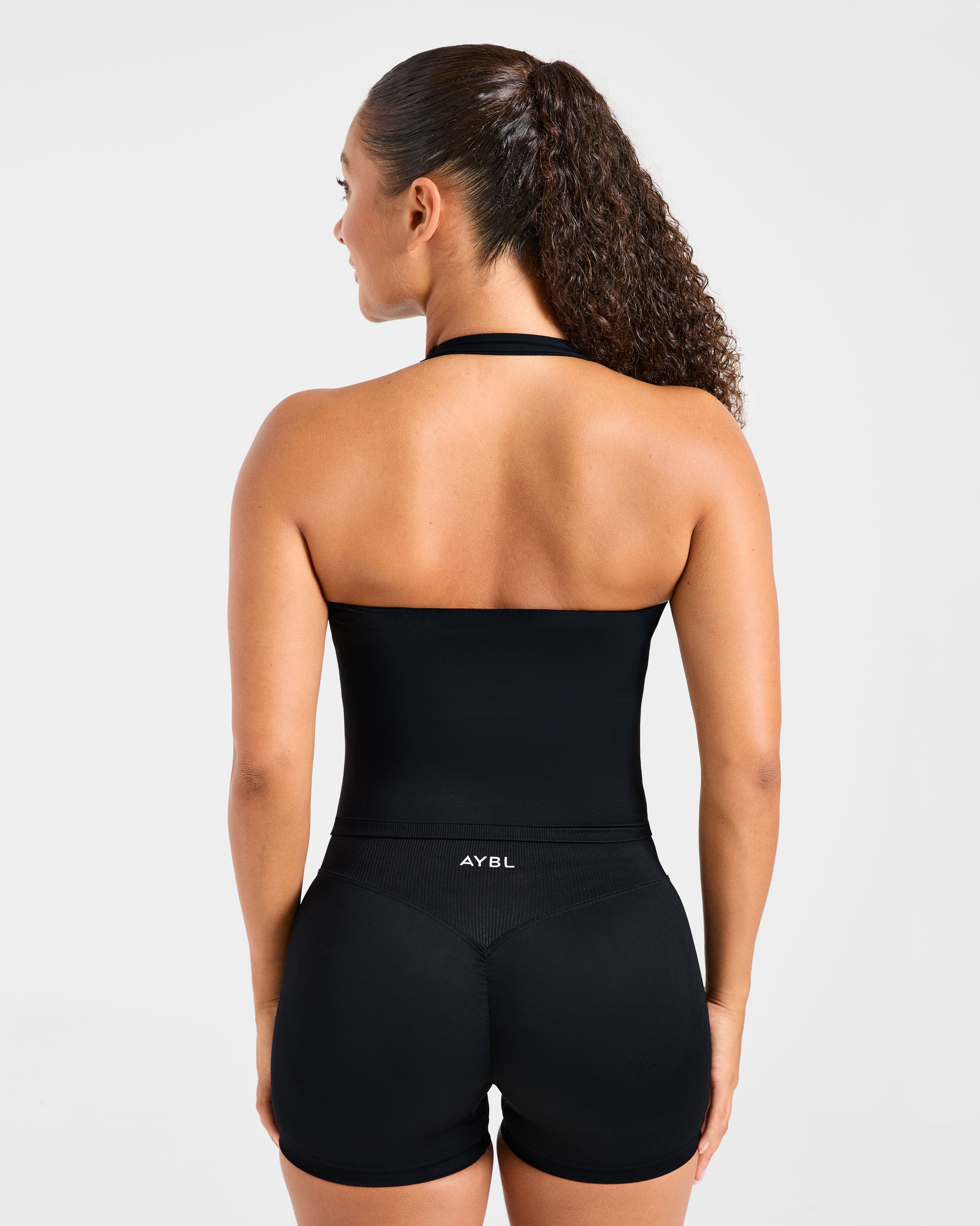 Enhance Seamless Halterneck Top - Noir