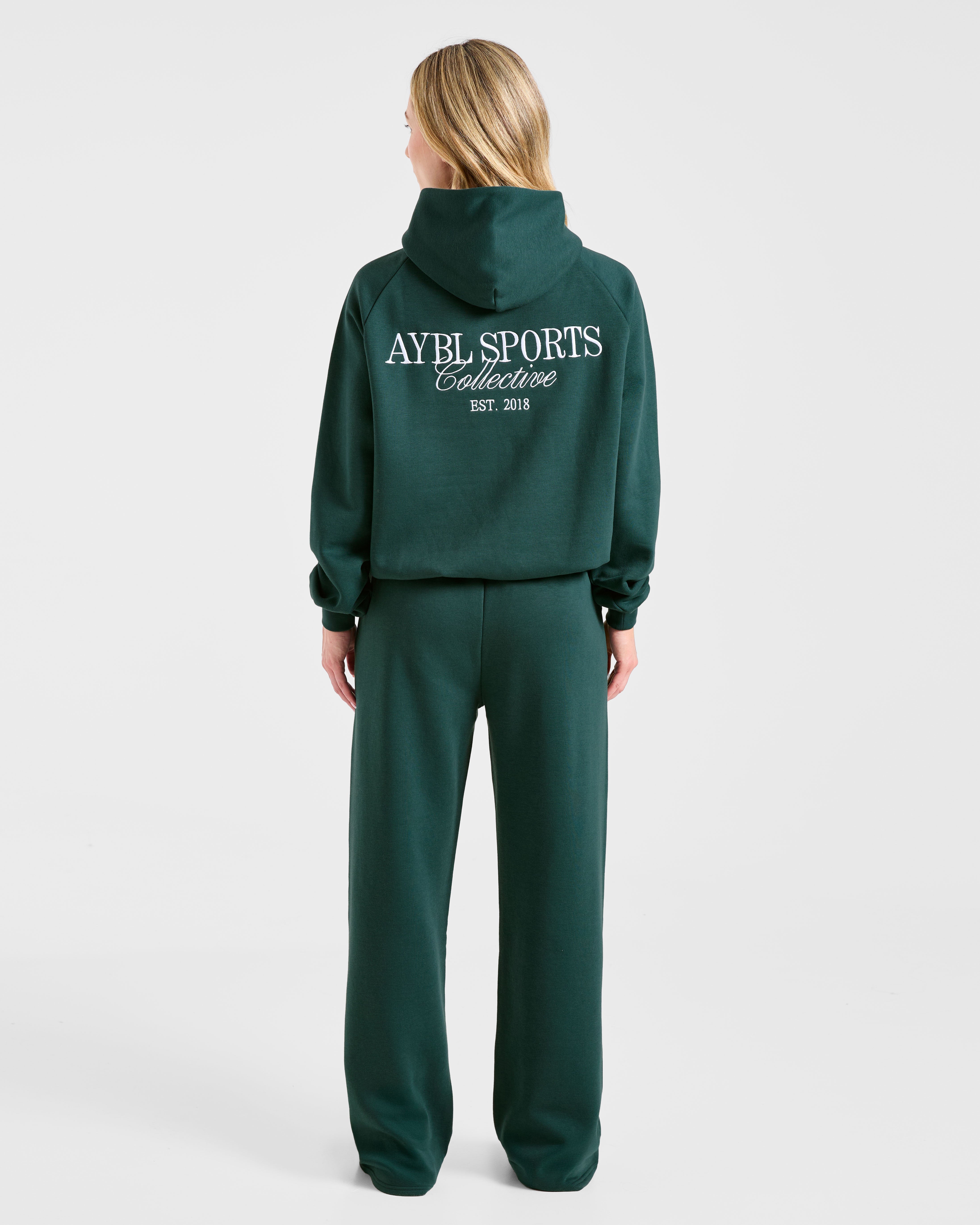 Sports Collective Oversized Straight Leg Joggers - Deep Forest