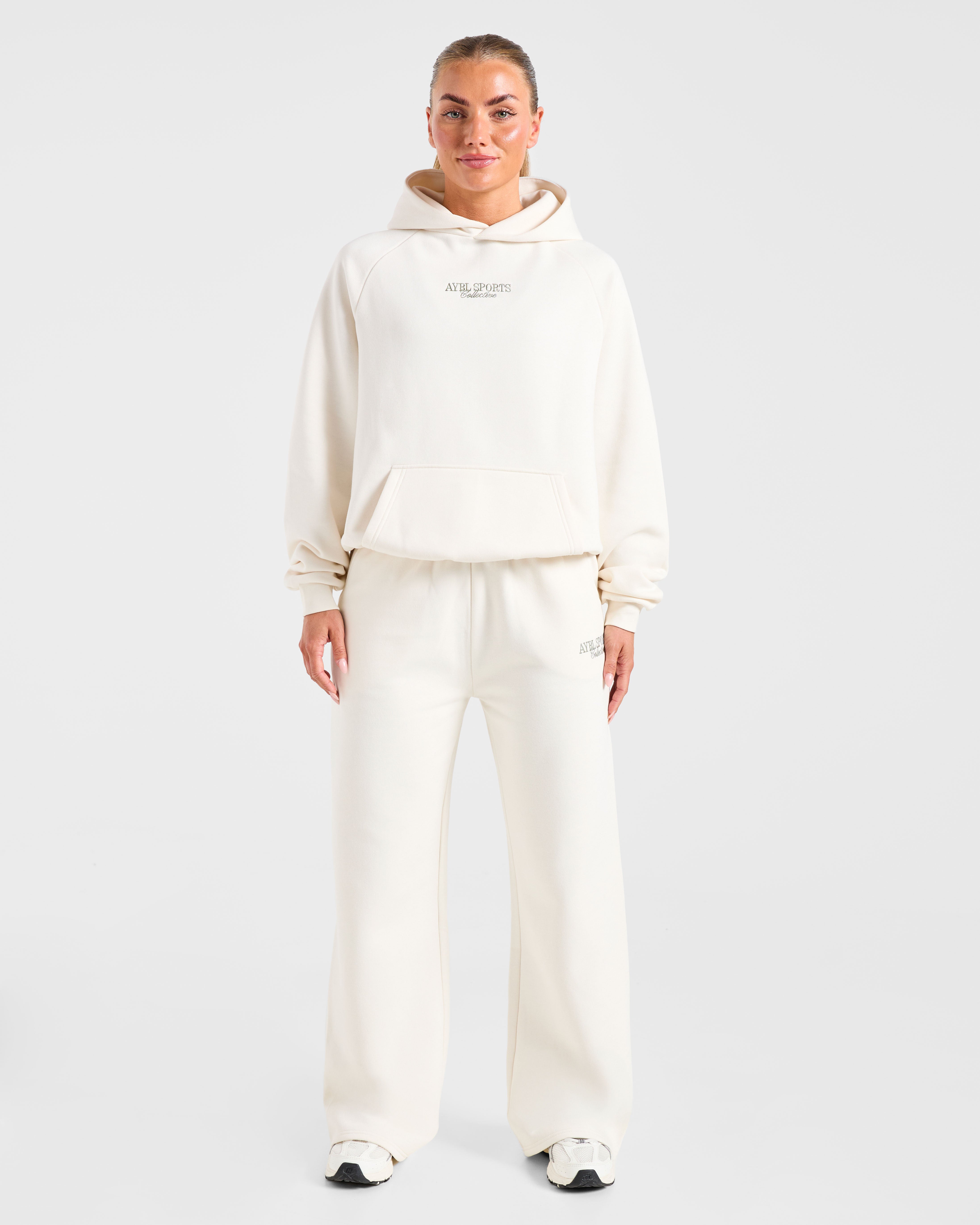 Sports Collective Oversized Hoodie - Off Off Blanc/Vert